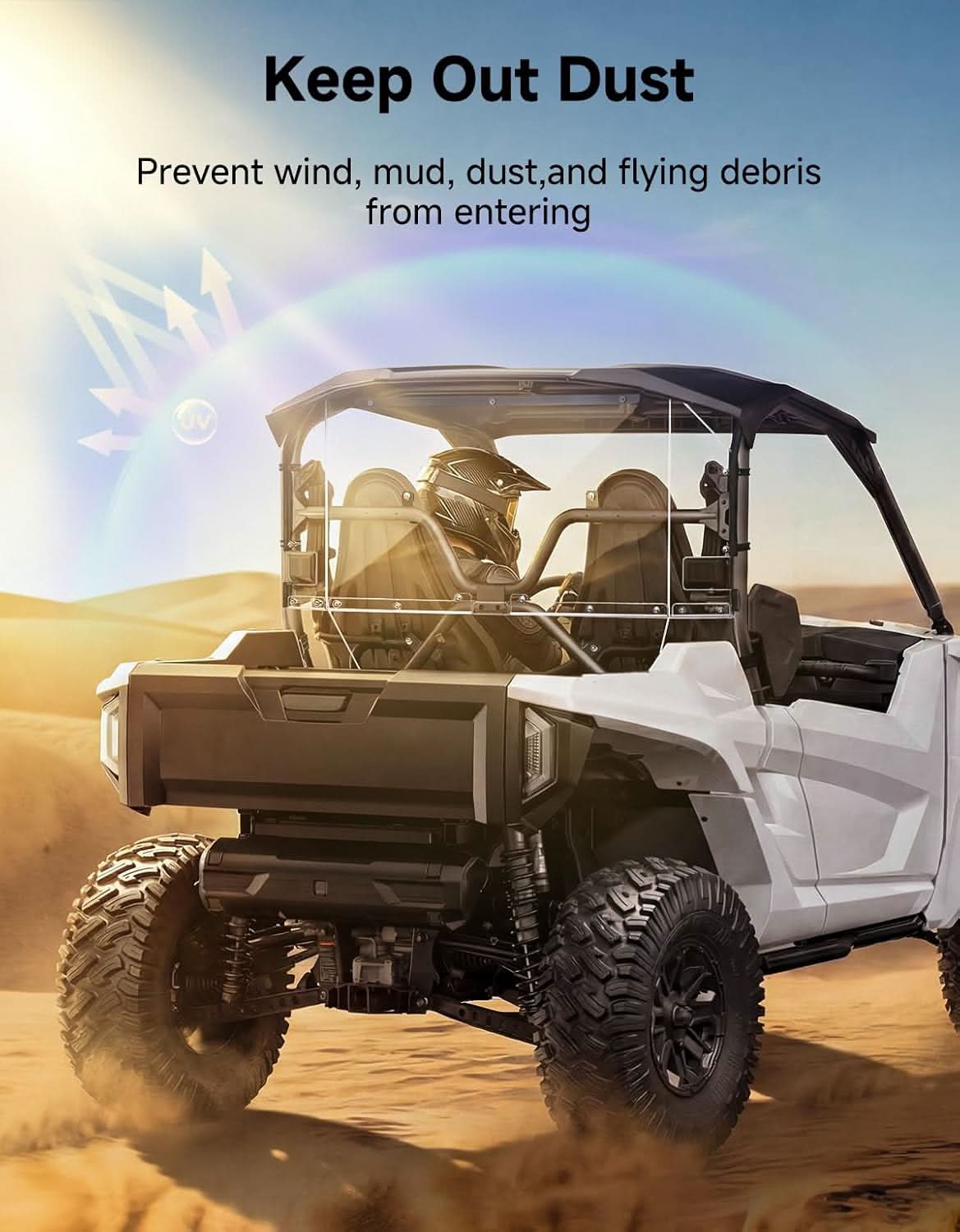 Kemimoto Rear Windshield Hard-Coated for Wolverine RMAX2