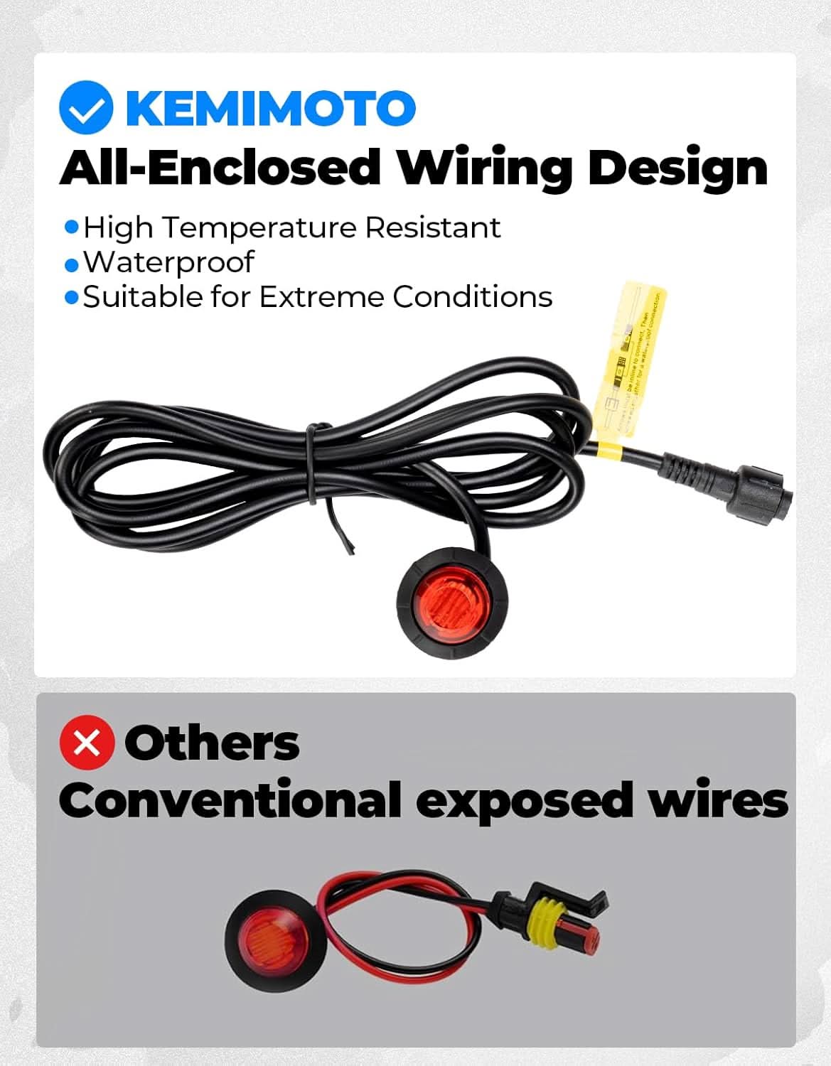 Kemimoto UTV Turn Signal Kit with 110D Horn