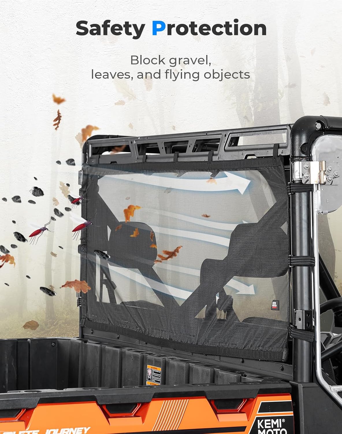 Kemimoto UTV Sunshade Window Net for Polaris Ranger 1000 XP/CREW