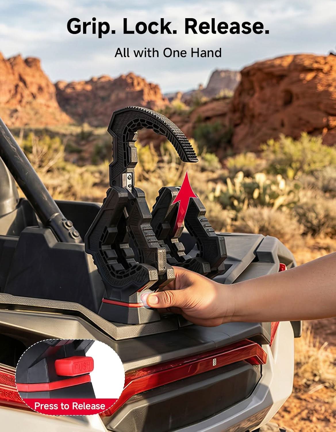 Kemimoto Ratcheting Hunting Tool Rack for Sportsman & RZR