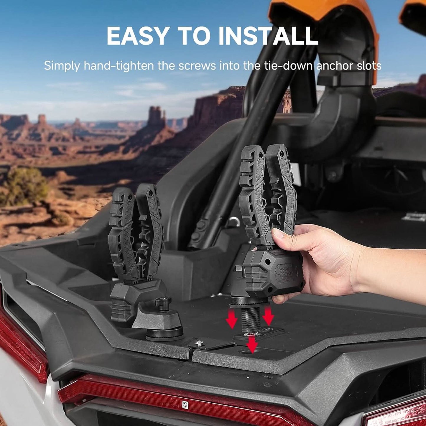 Kemimoto Hunting Tool Holder Single Rack for Sportsman and RZR