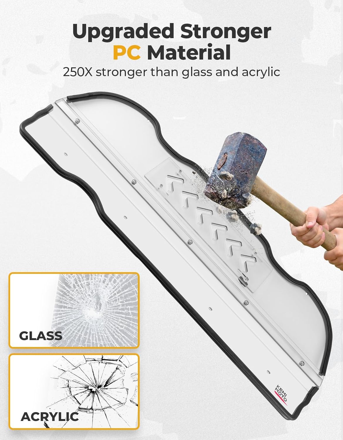 Kemimoto Clear Rear Windshield for Polaris RZR XP 1000 2024-2025