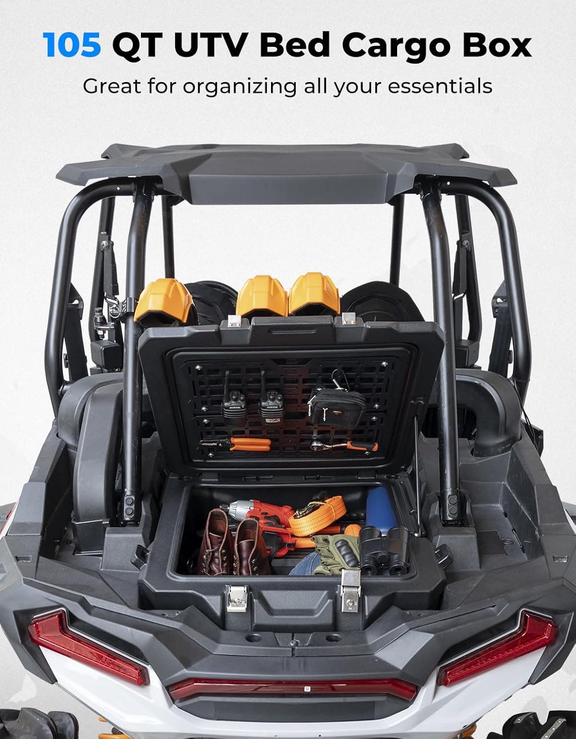 Kemimoto 100L UTV Cargo Box for Polaris RZR XP1000/4