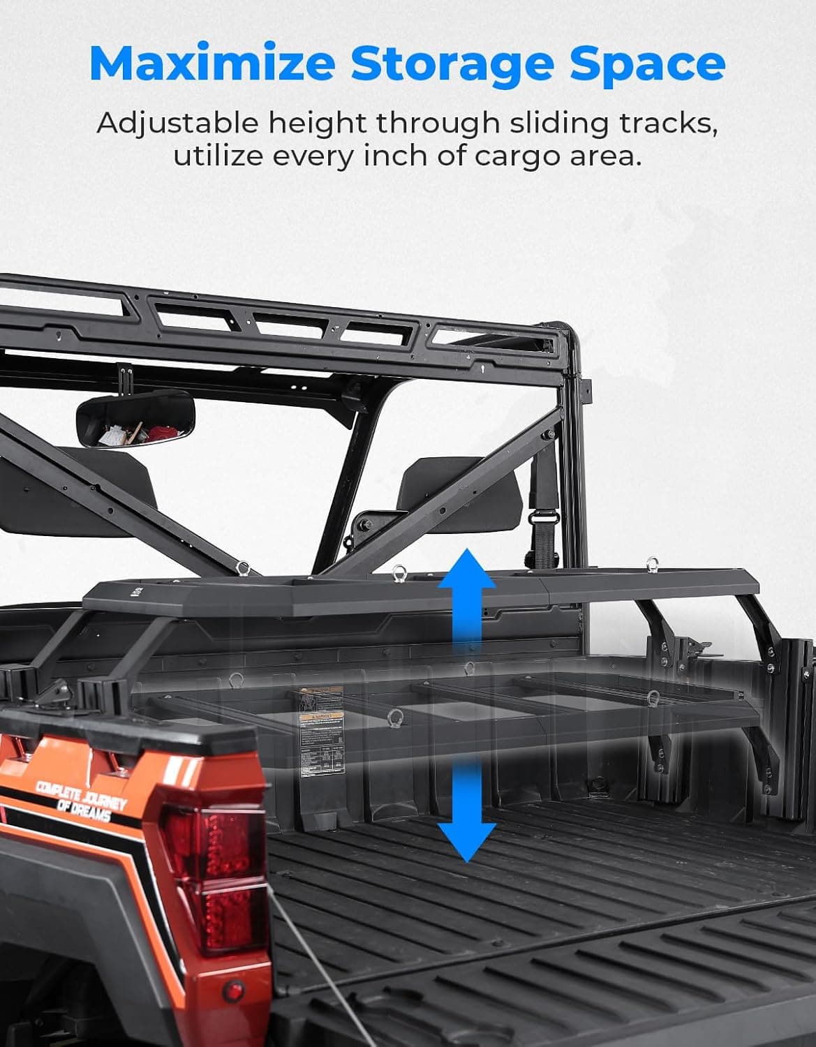 Kemimoto Rear Rack for Polaris Ranger 1000 XP 1000 Diesel