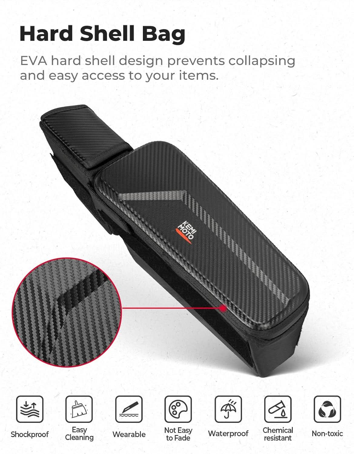 Kemimoto Dashboard Storage Bag Upgrade UTV 2L Water-Resistant