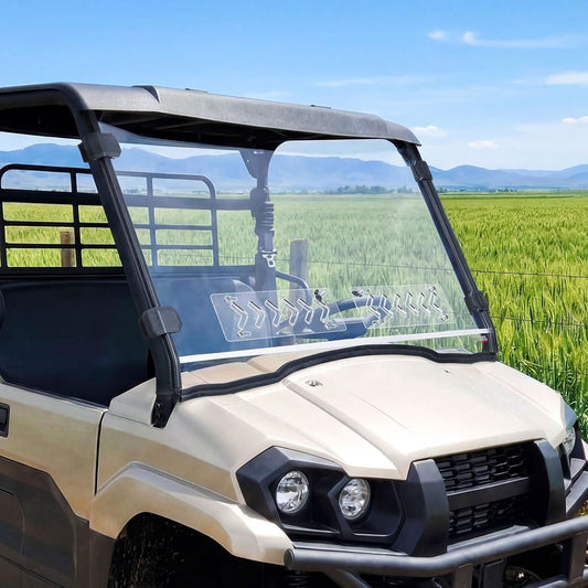 UTV Vented Front Windshield For Kawasaki Mule PRO-MX