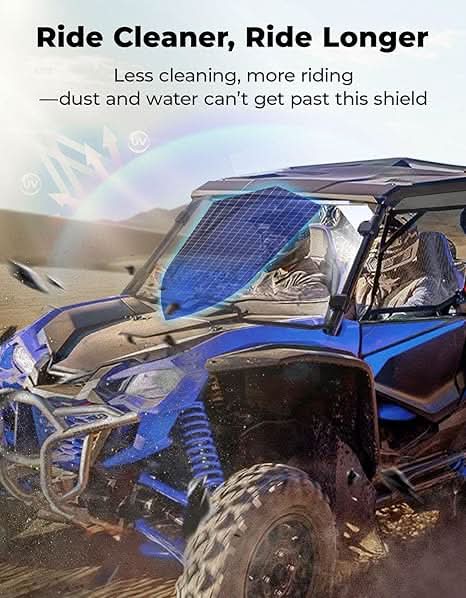 Kemimoto 2-IN-1 UTV Front Windshield with Vents for Talon 1000X/1000R