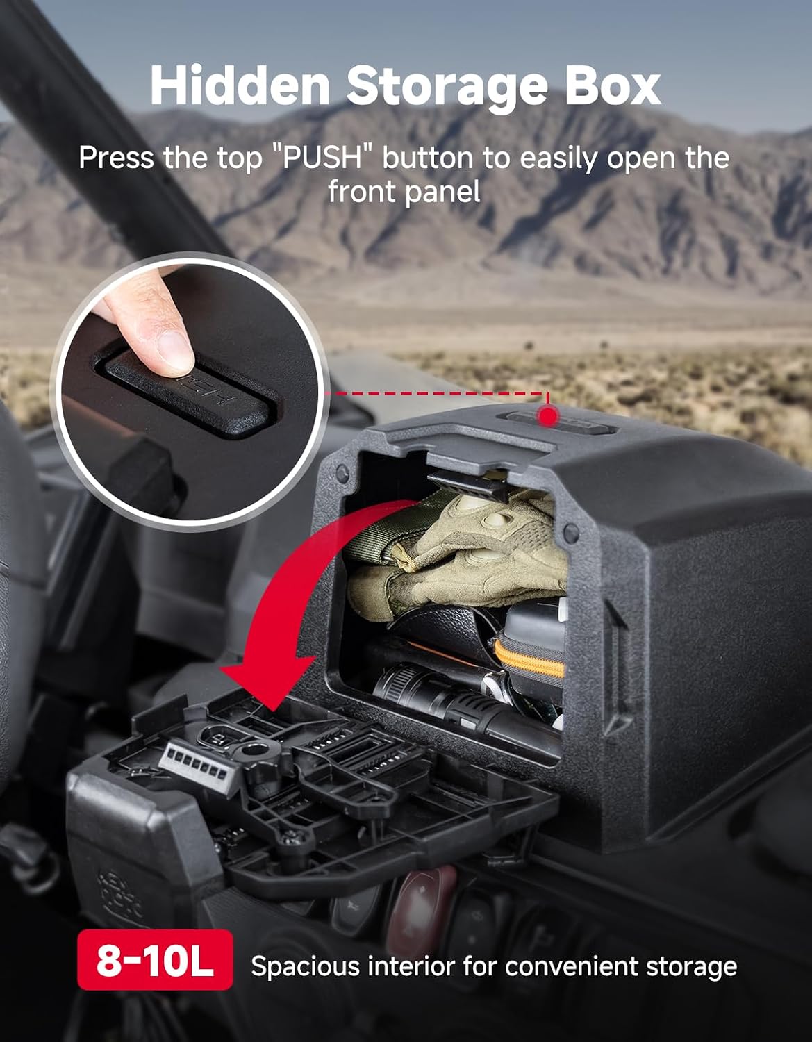 Kemimoto Tablet Holder for CFMOTO ZForce 950/800 Trail 8-10L Storage