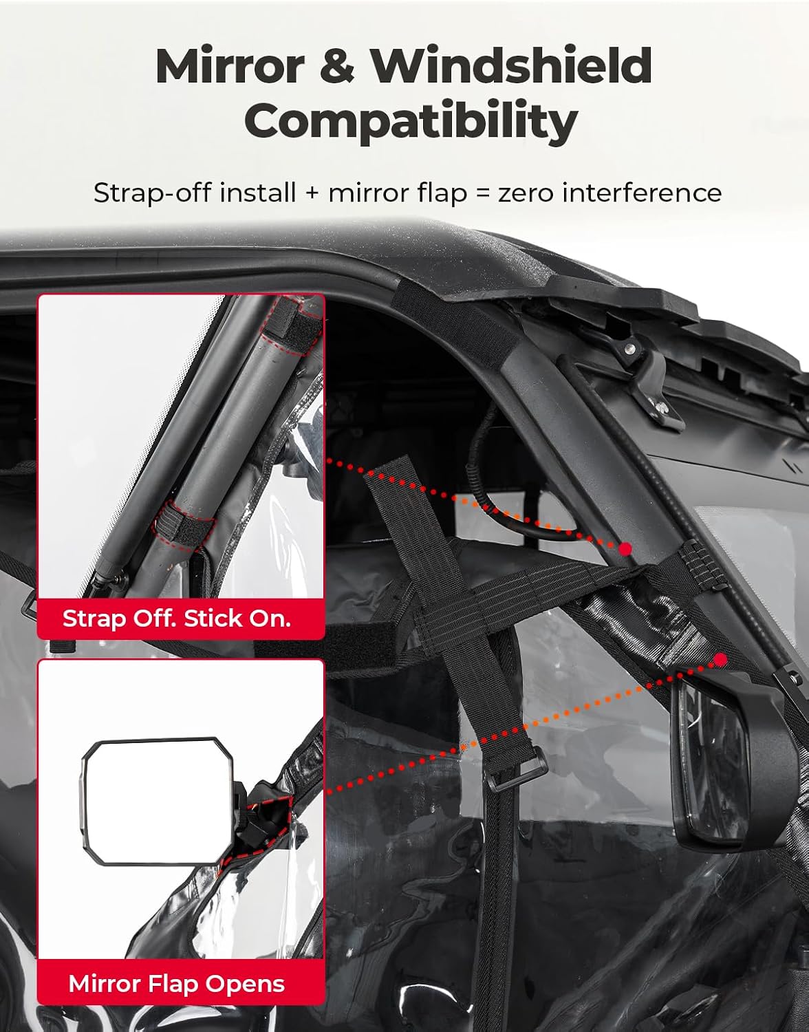 Kemimoto Soft Cab Enclosure Doors for CFMOTO UForce 1000XL