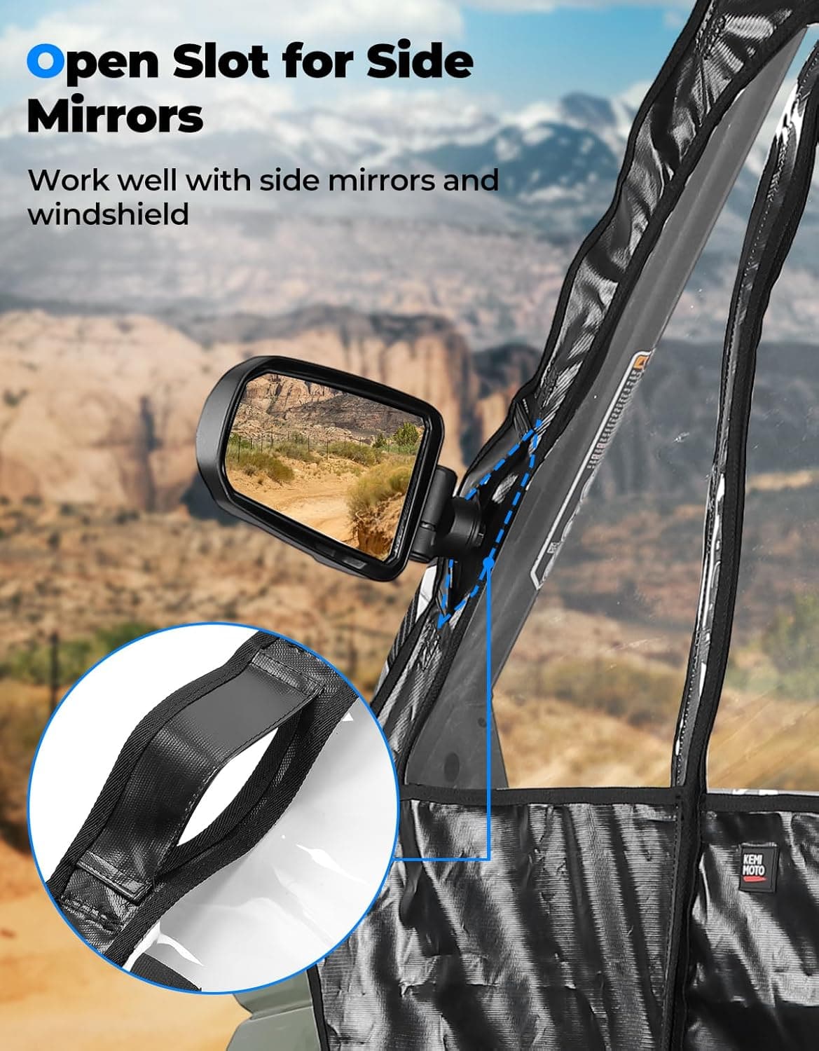 Kemimoto UTV Cab Enclosure for Polaris Ranger XP 1000 Crew