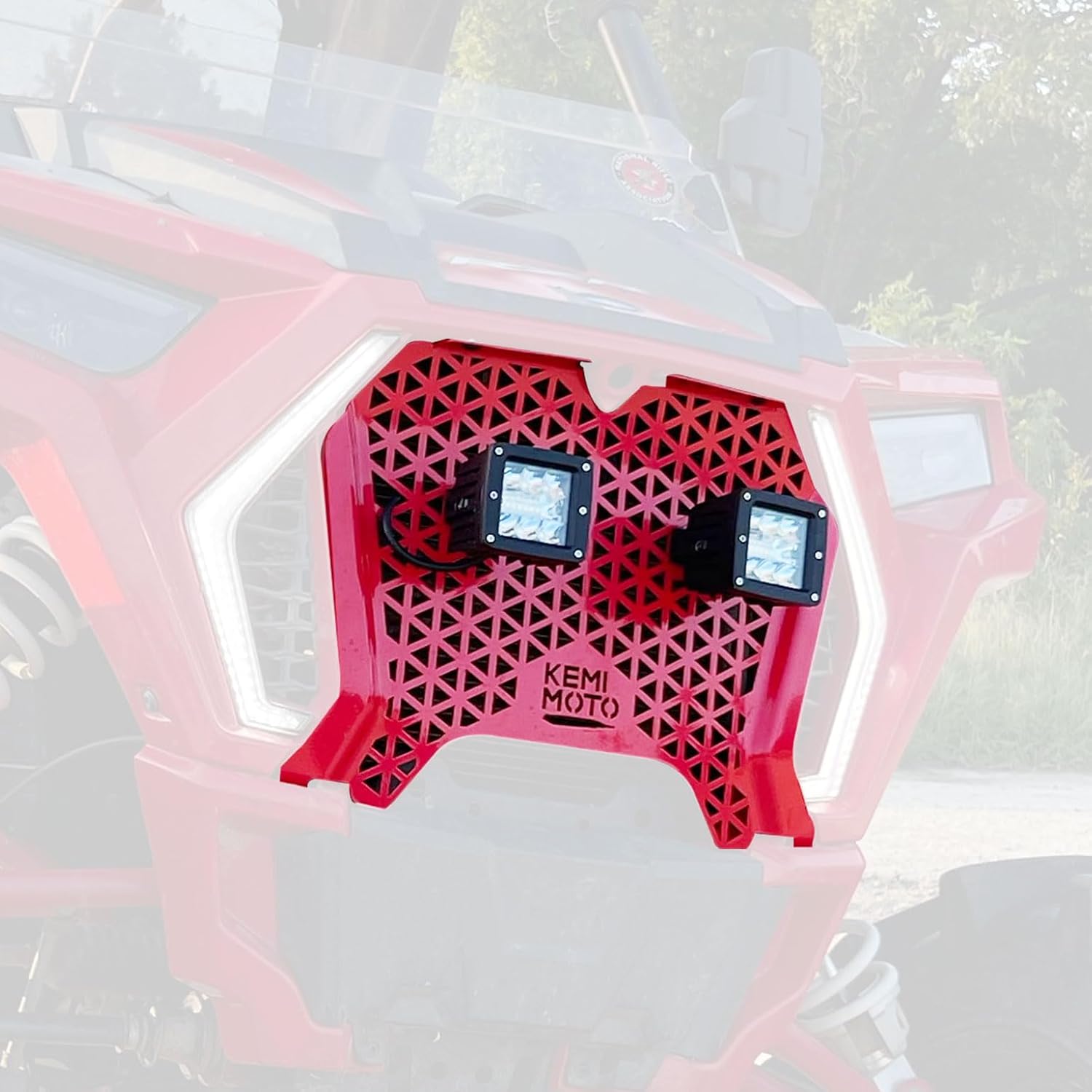 Kemimoto UTV Front Grill Light for Polaris RZR XP Turbo