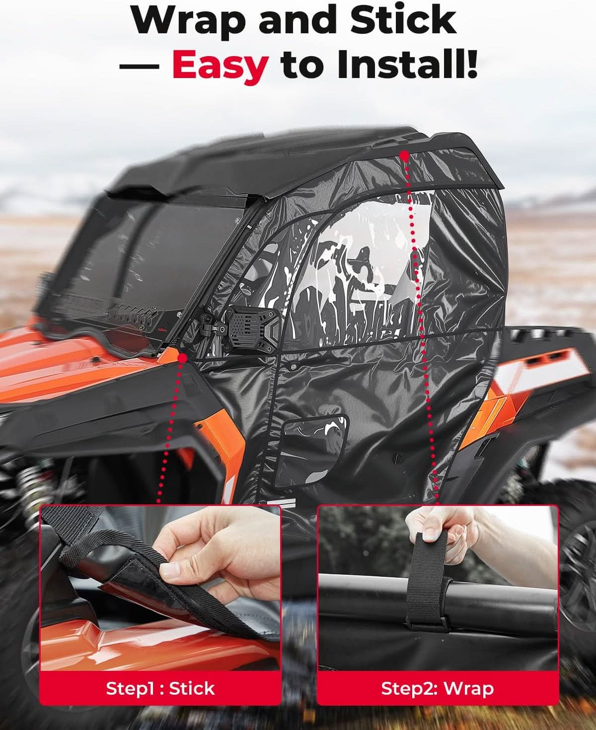 UTV Soft Upper Doors for CFMOTO ZForce 500/800EX/1000