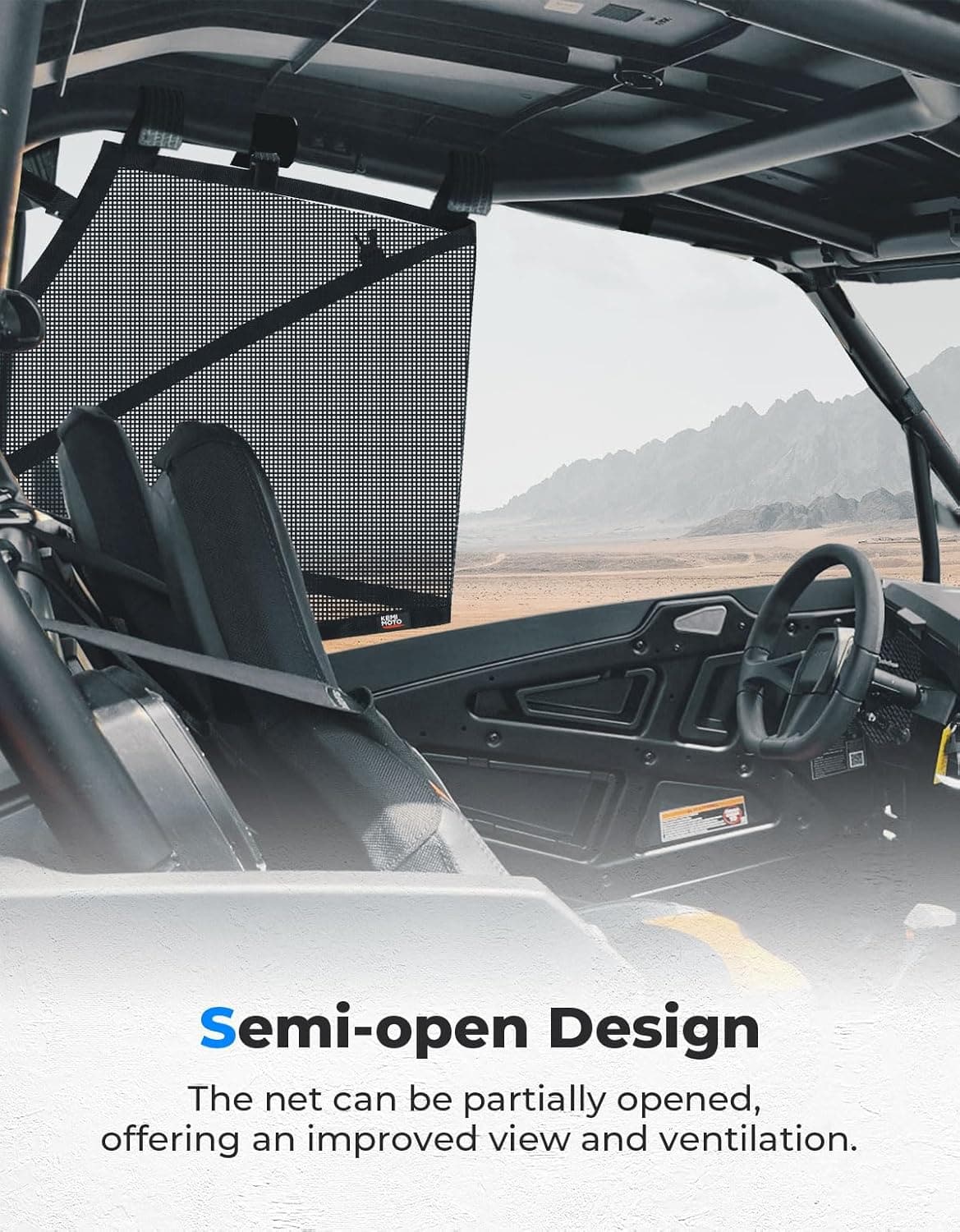 Kemimoto Mesh Shield Window Net for Polaris RZR XP 1000