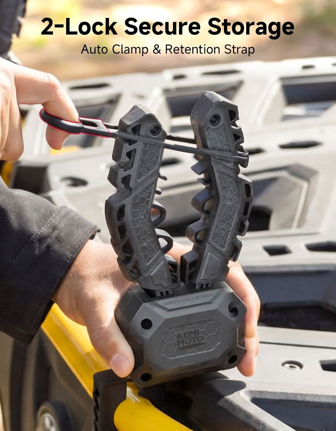 Kemimoto Tool Rack Mount for ATV/UTV 0.75-1.25 in Round Tubes