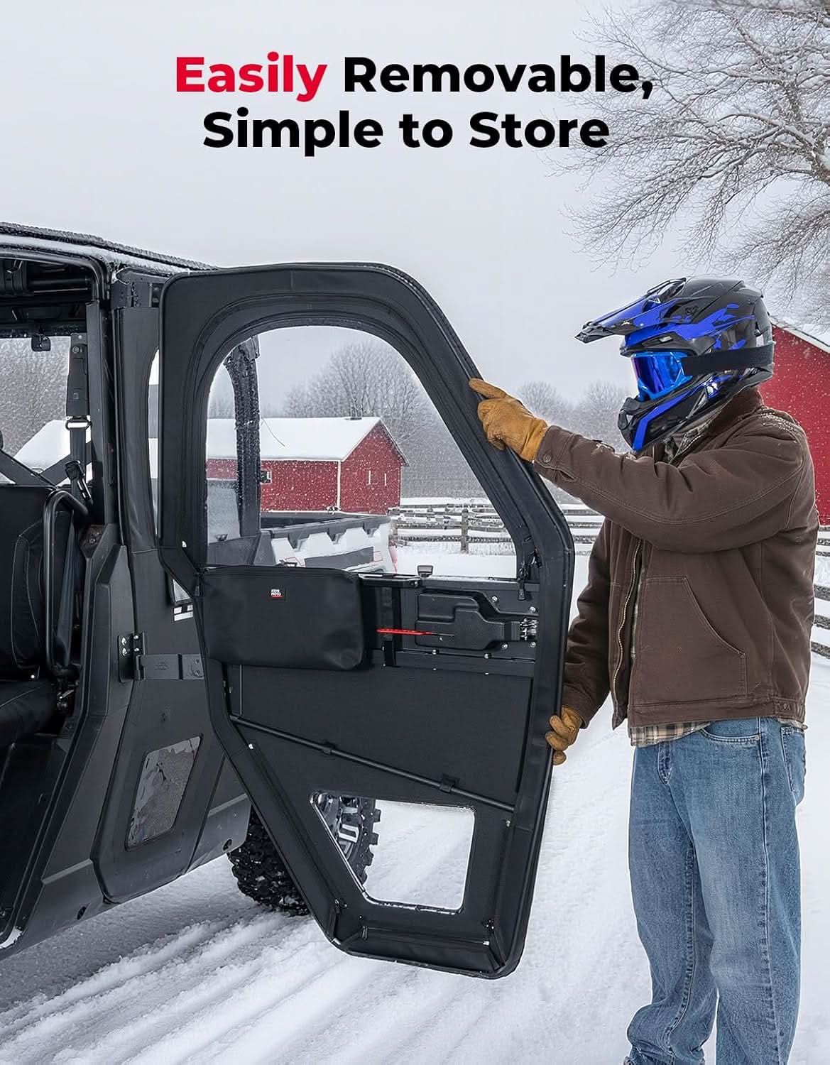 Kemimoto UTV Steel Doors for Polaris Ranger XP 1000