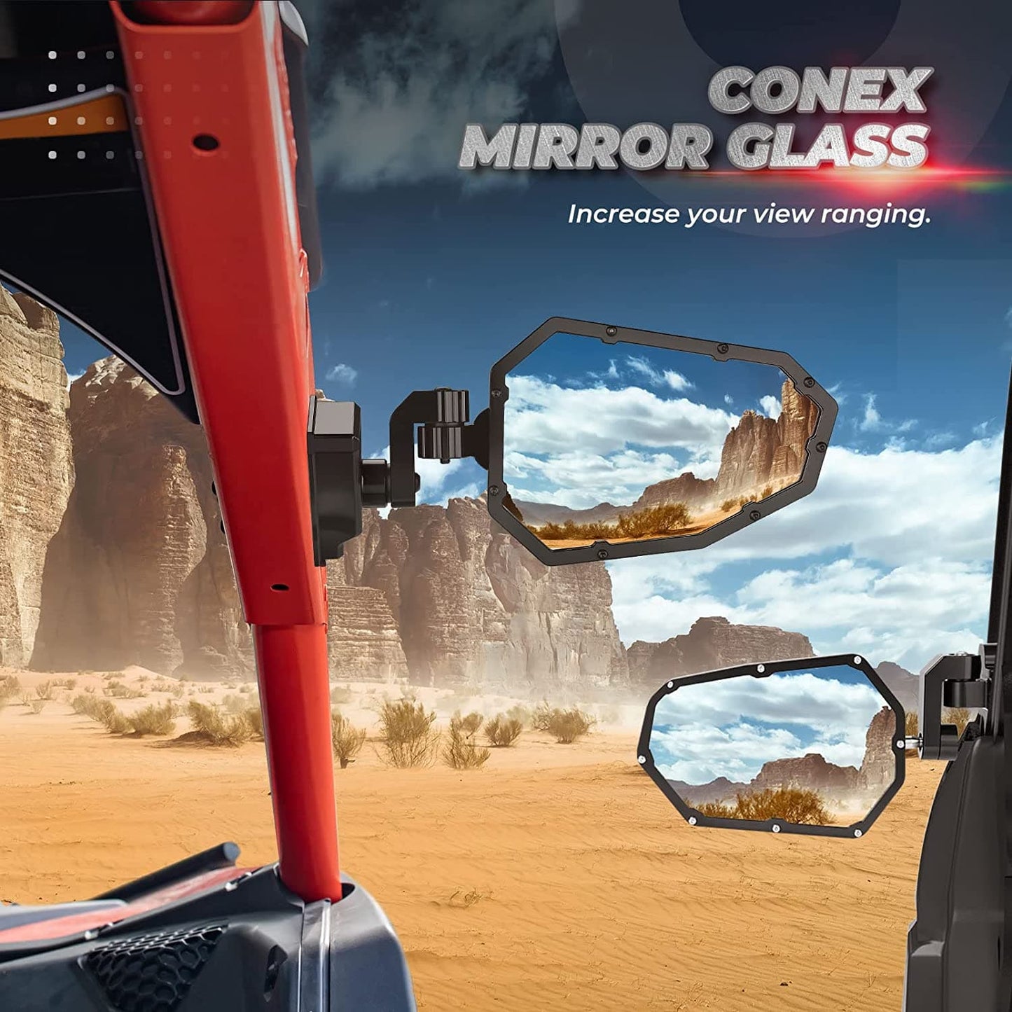 KEMIMOTO Aluminum Side View Mirrors for Can‑Am Maverick X3