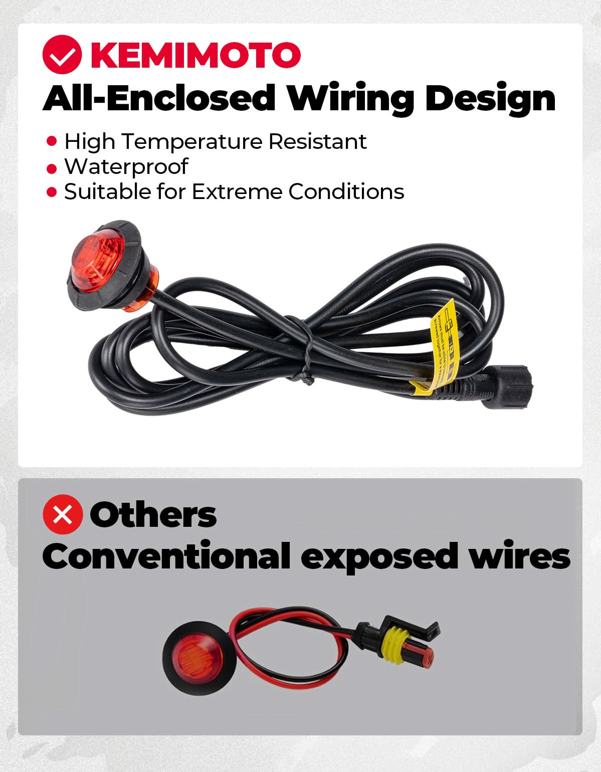 Kemimoto Universal Turn Signal Kit with Horn & Hazard Lights