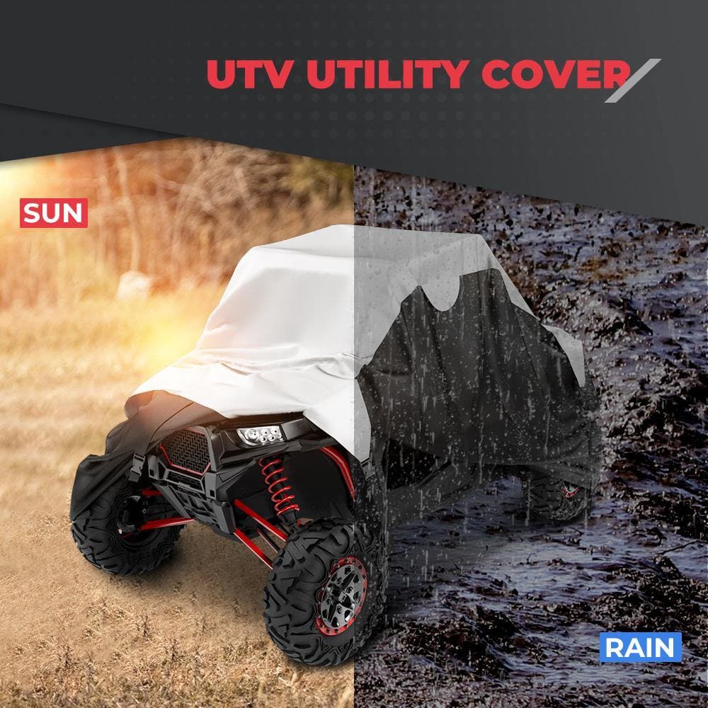 KEMIMOTO Waterproof 420D UTV Cover for Can‑Am, Polaris, Kawasaki