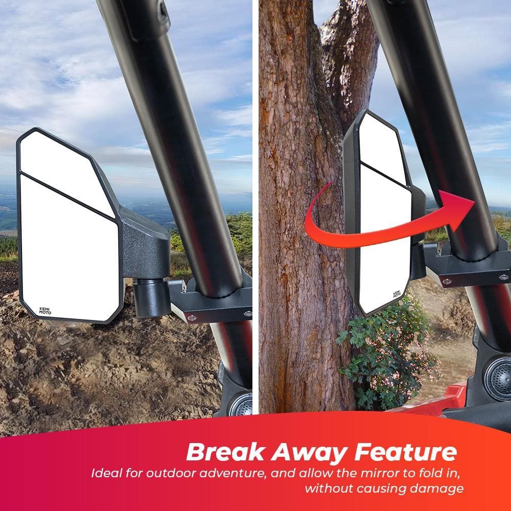 KEMIMOTO Break-Away Adjustable Side View Mirror 1.6‑2″
