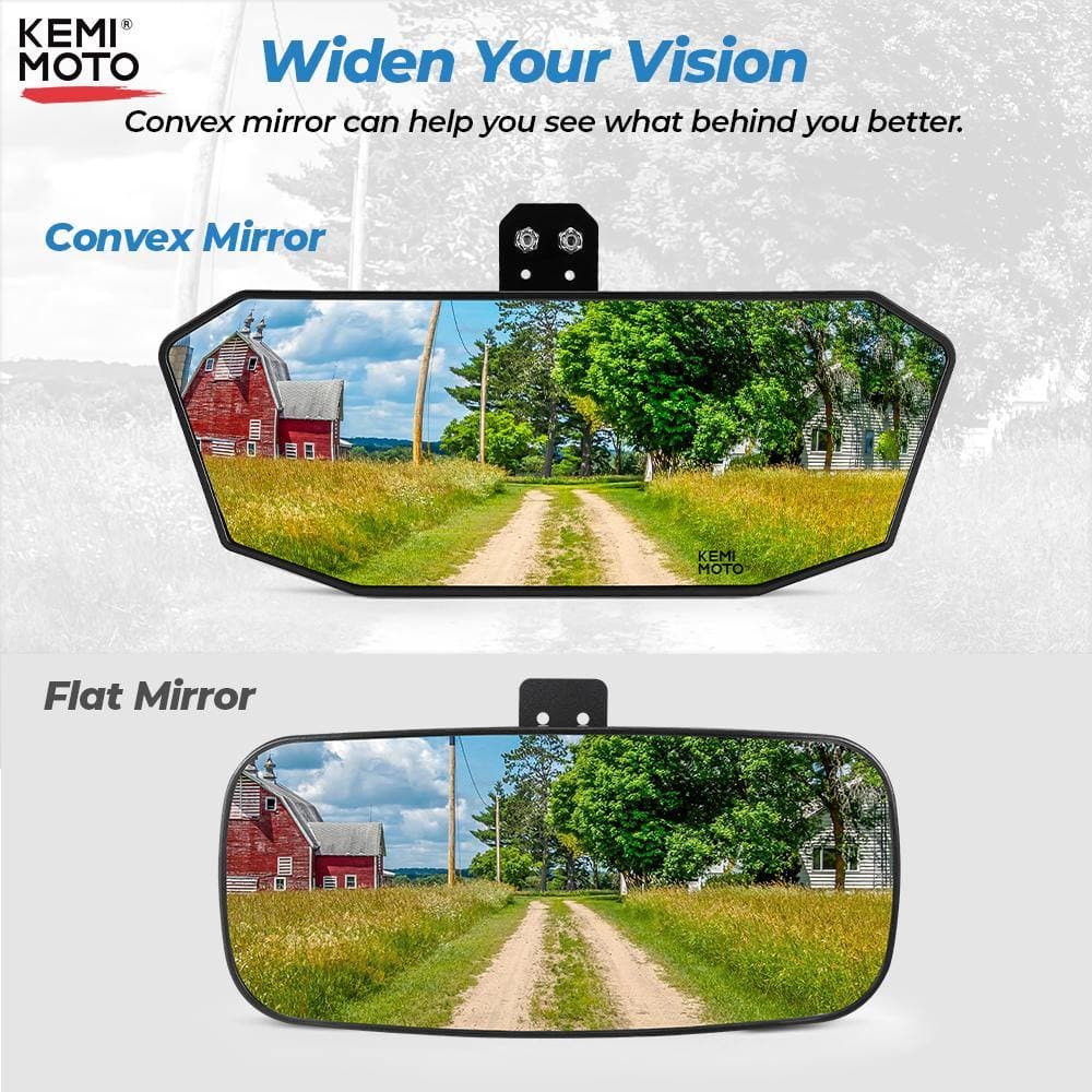 KEMIMOTO Height-Adjustable Rear View Mirror for Polaris Ranger