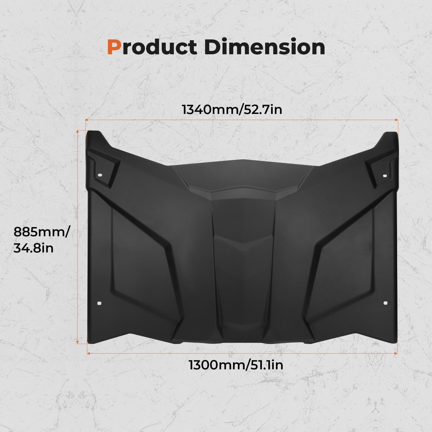 KEMIMOTO Front Lower Door Inserts & Roof for Can‑Am Maverick X3