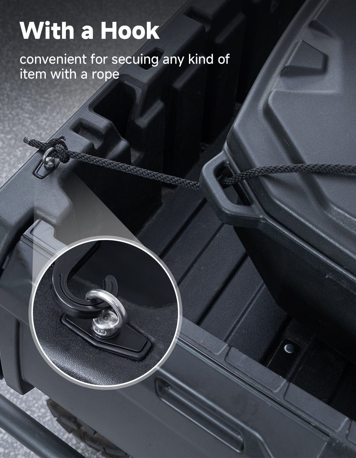Kemimoto Universal Bed Tie Down Kit 4PCS Heavy‑Duty Stainless Steel