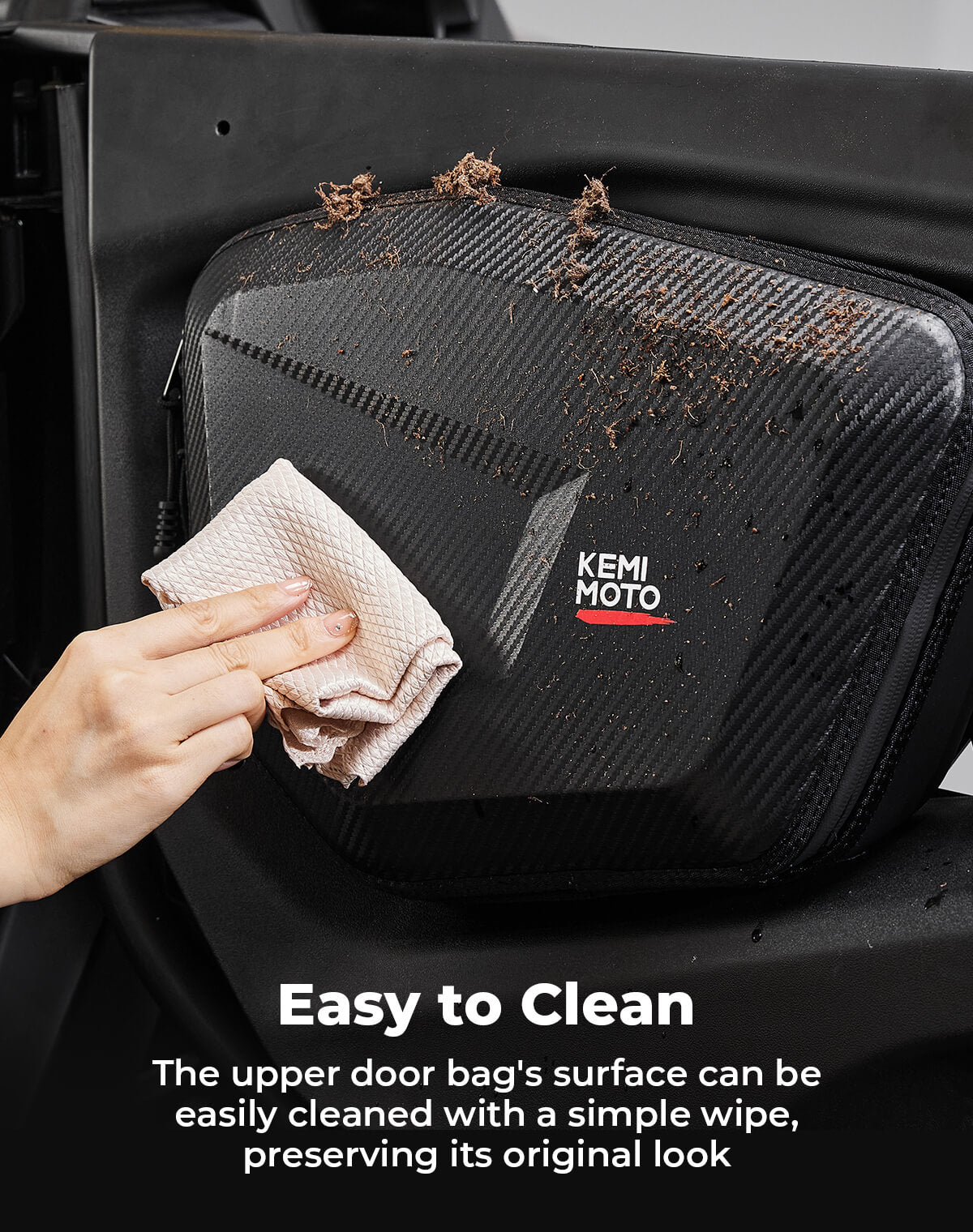 Kemimoto Door Bags Semi‑Rigid EVA for Can‑Am Maverick R 2024+
