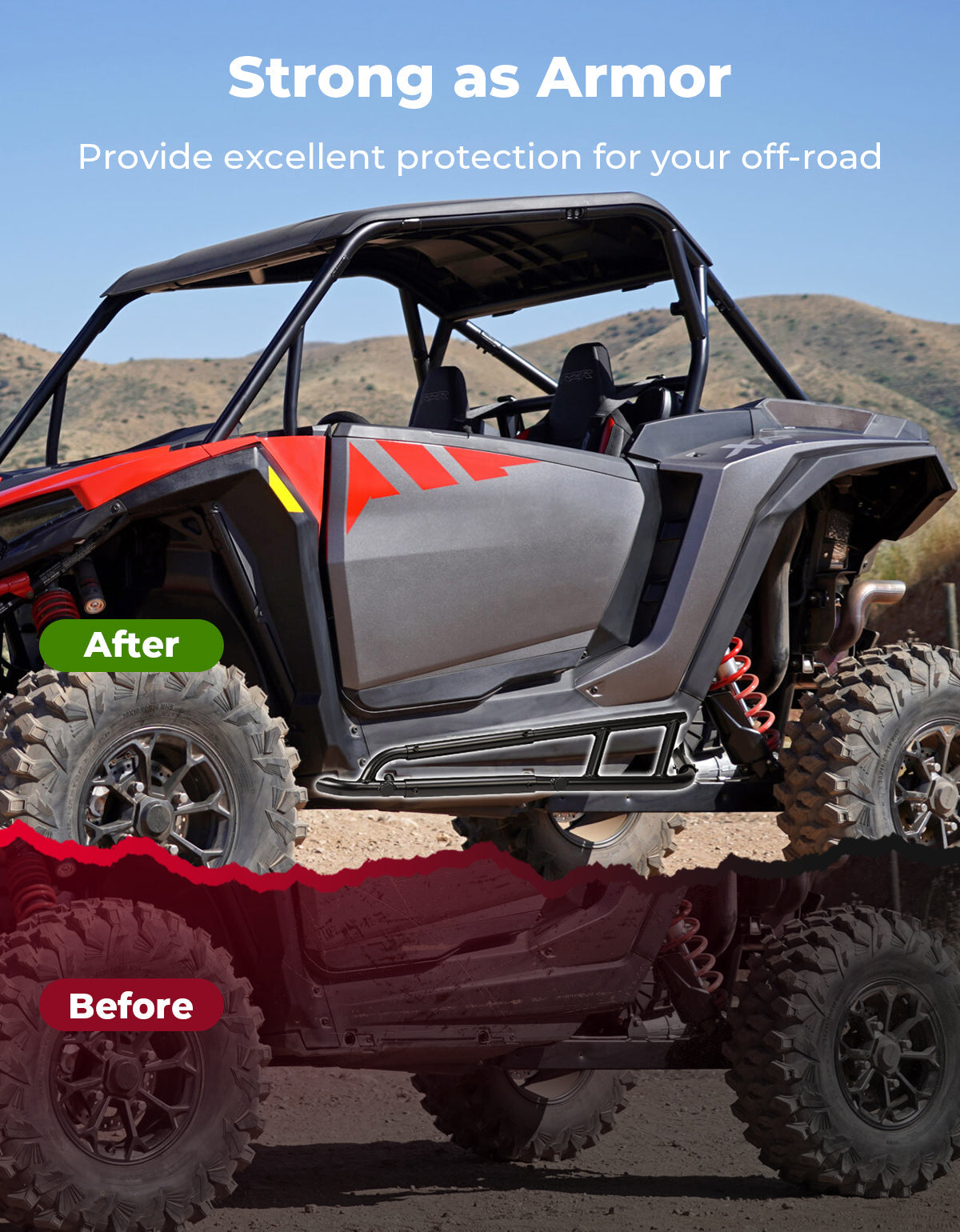 Kemimoto Heavy Nerf Bars for Polaris RZR XP 1000 2024-2025