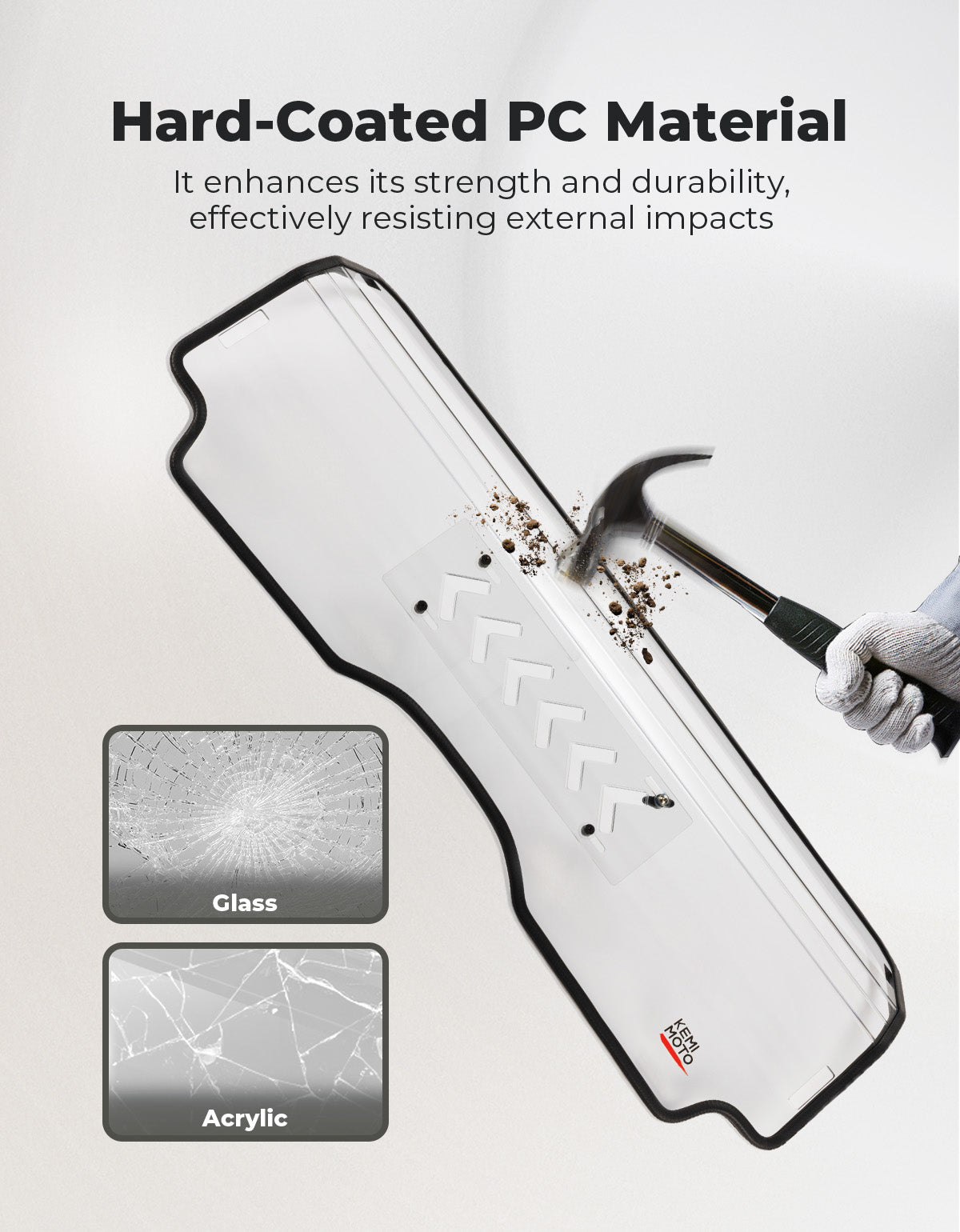 Kemimoto Rear Windshield Sliding Window for CFMOTO ZForce 950+ 2023