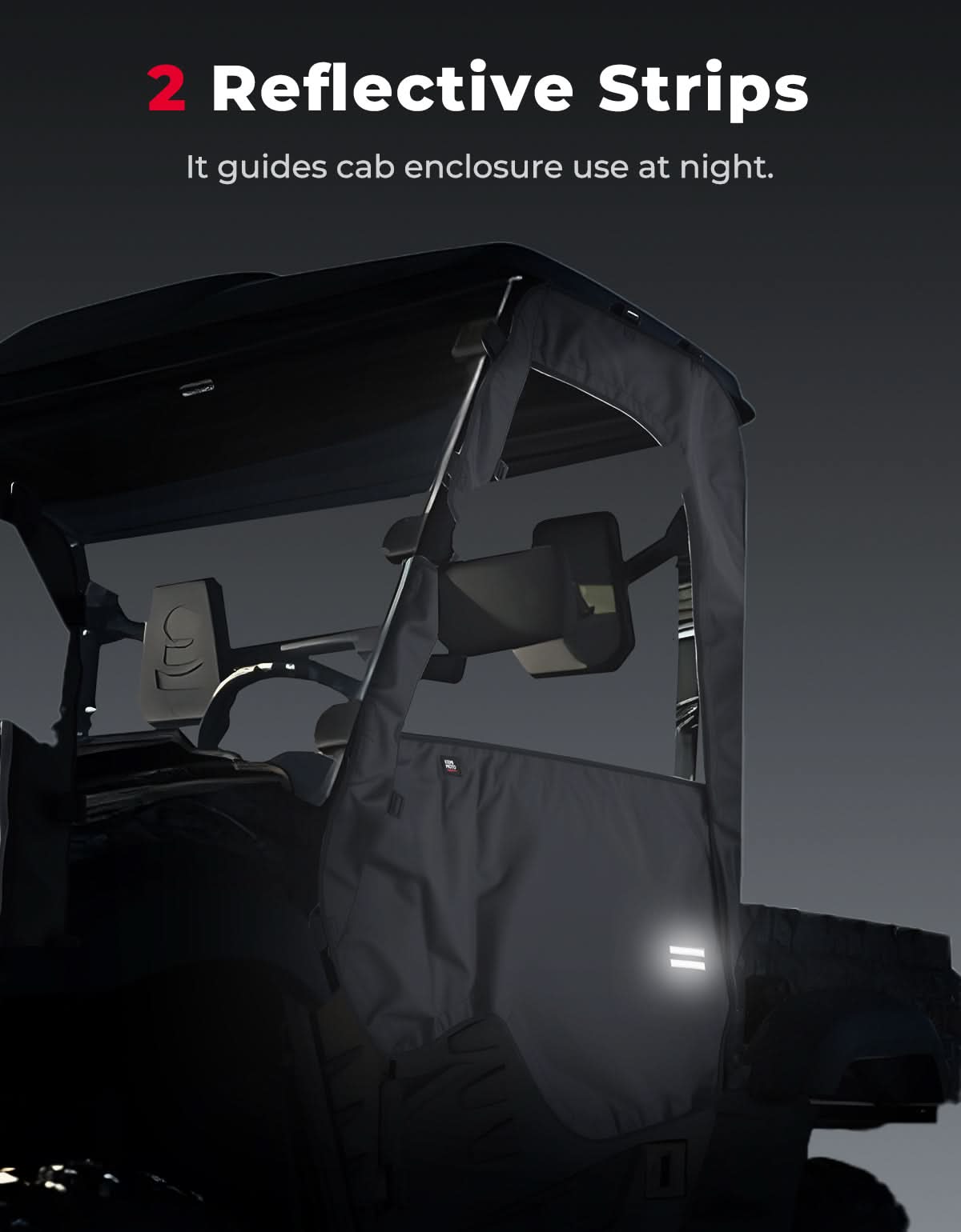Kemimoto Soft Doors Waterproof Windproof Cab Enclosure for 500/700 UTVs