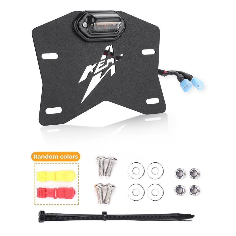 Kemimoto Universal LED License Plate Bracket Kit Fit Can-Am Polaris