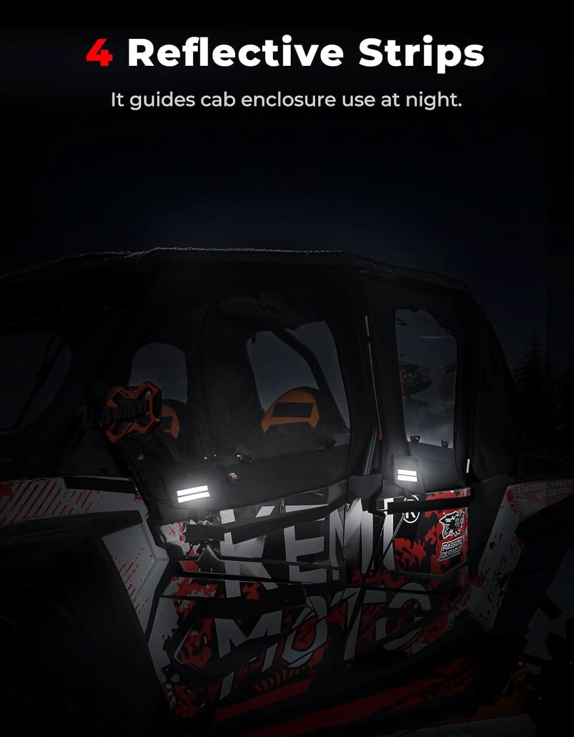 Kemimoto Soft Upper Doors with Steel Frame for Polaris RZR