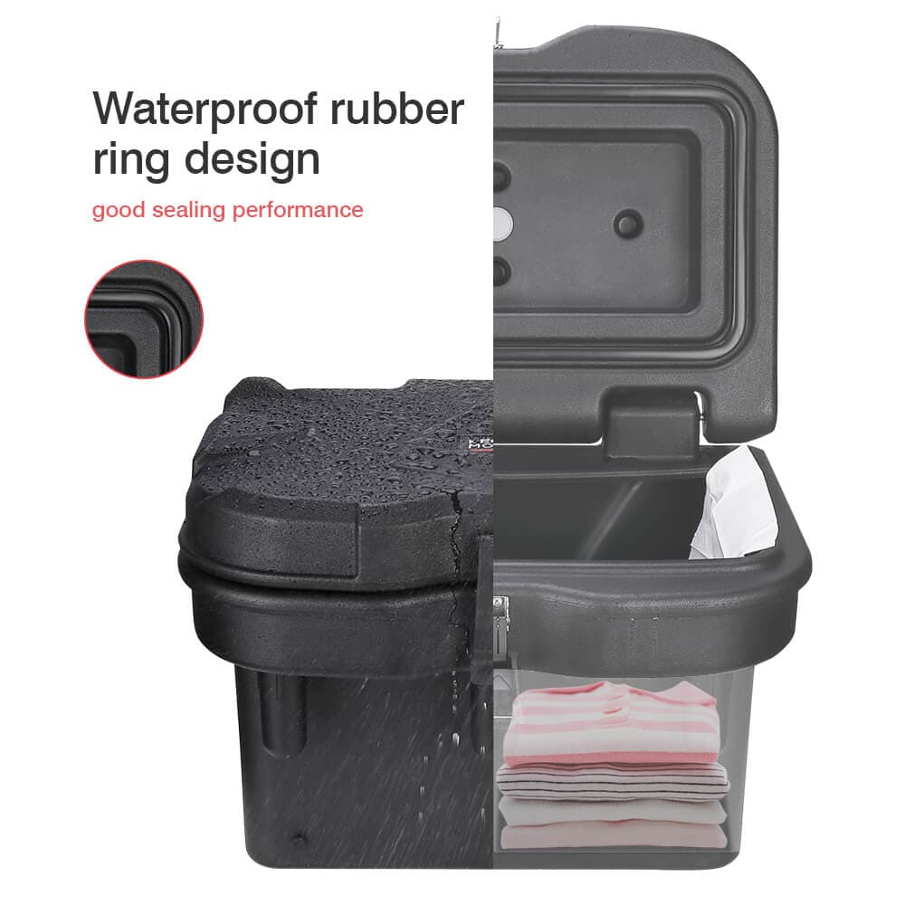 KEMIMOTO Adjustable Side Mirrors & Cargo Box for Polaris Ranger