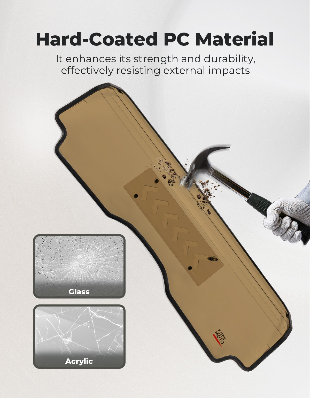Kemimoto ZForce 950/800 Rear Windshield Tinted Sliding Window