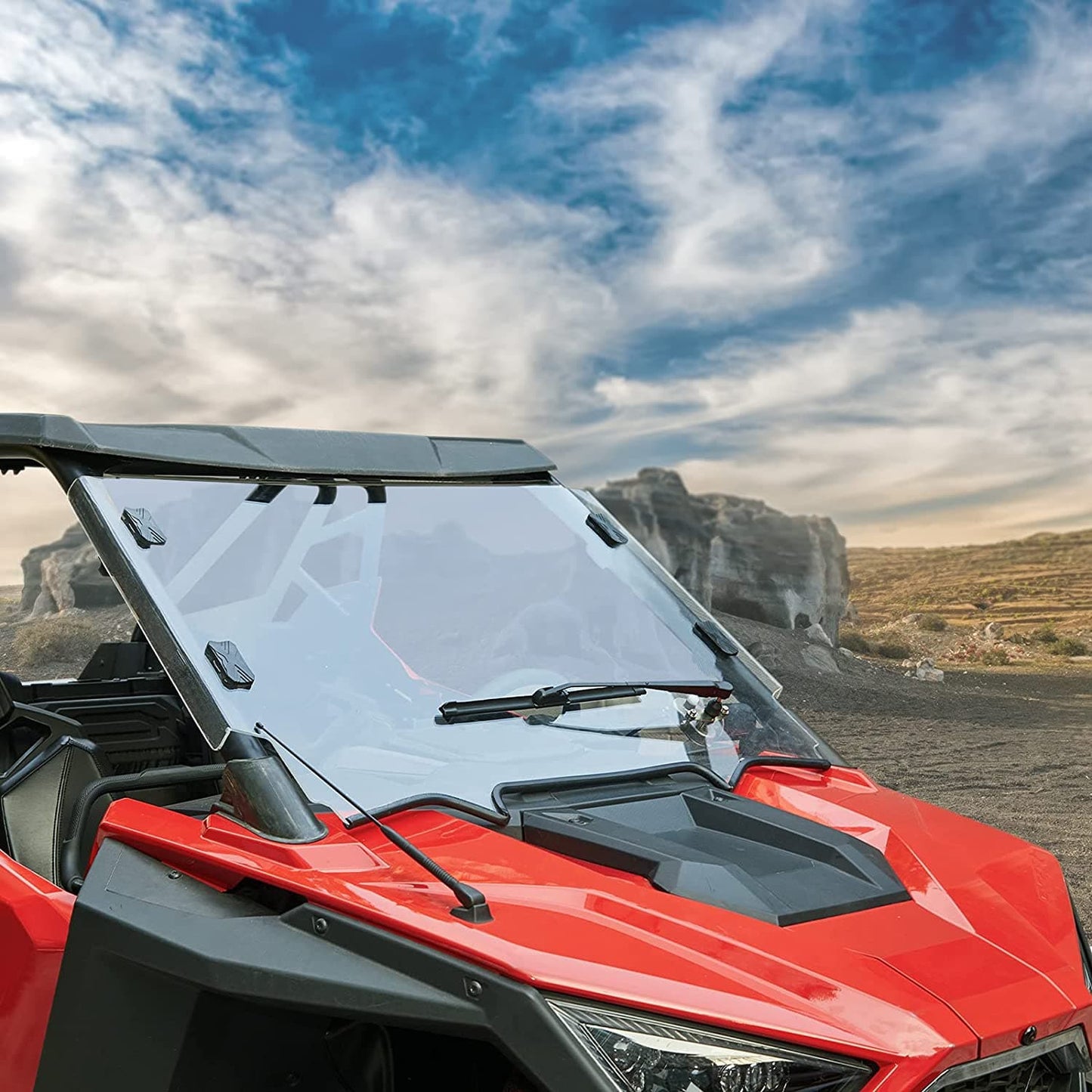Kemimoto 12V Electric Windshield Wiper Kit 16" for UTV