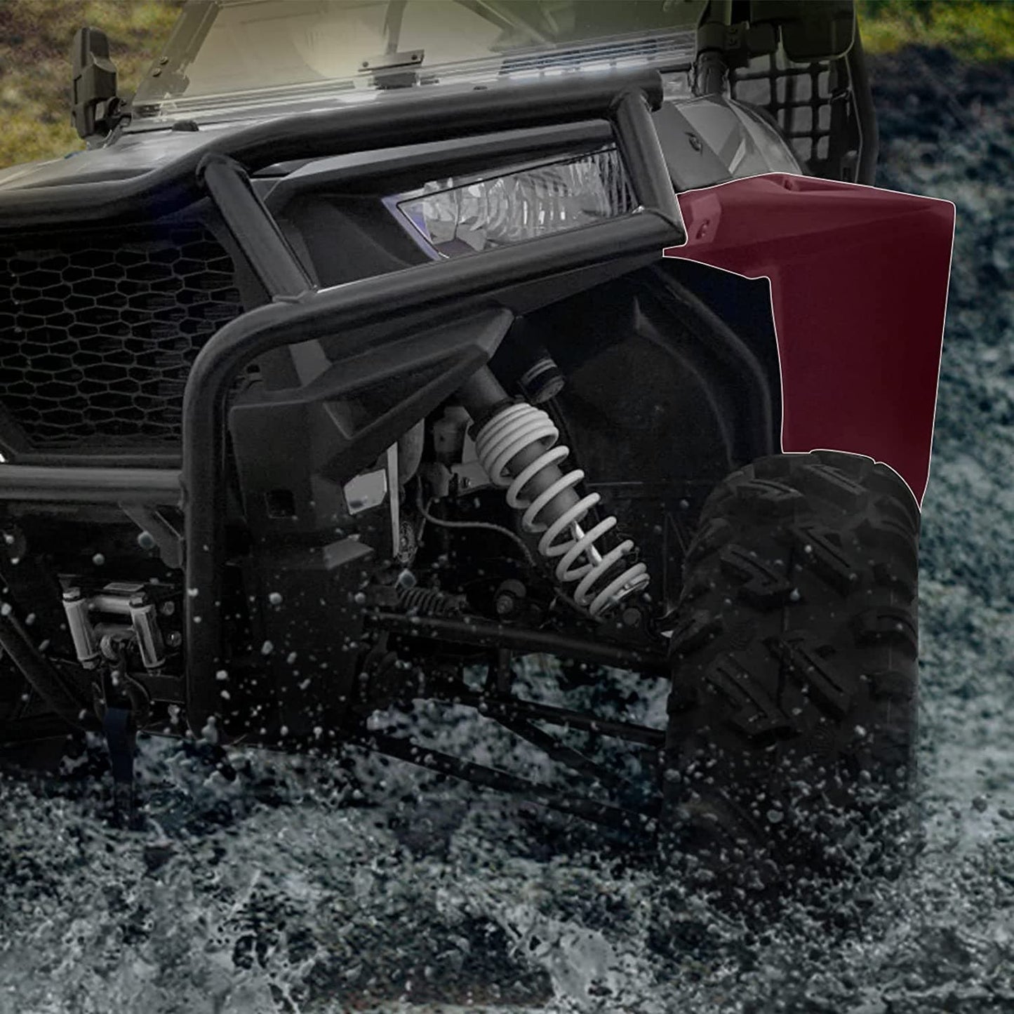KEMIMOTO Extended Front Full Mud Flaps 2PCS for Polaris RZR