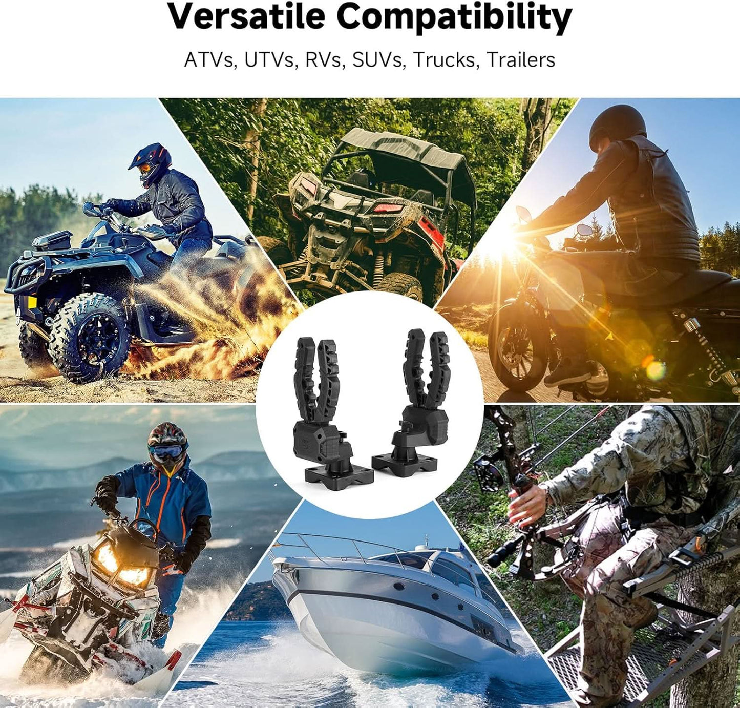 Kemimoto Hunting Tool Holder Gear Mount for UTV/ATV 2-Pack
