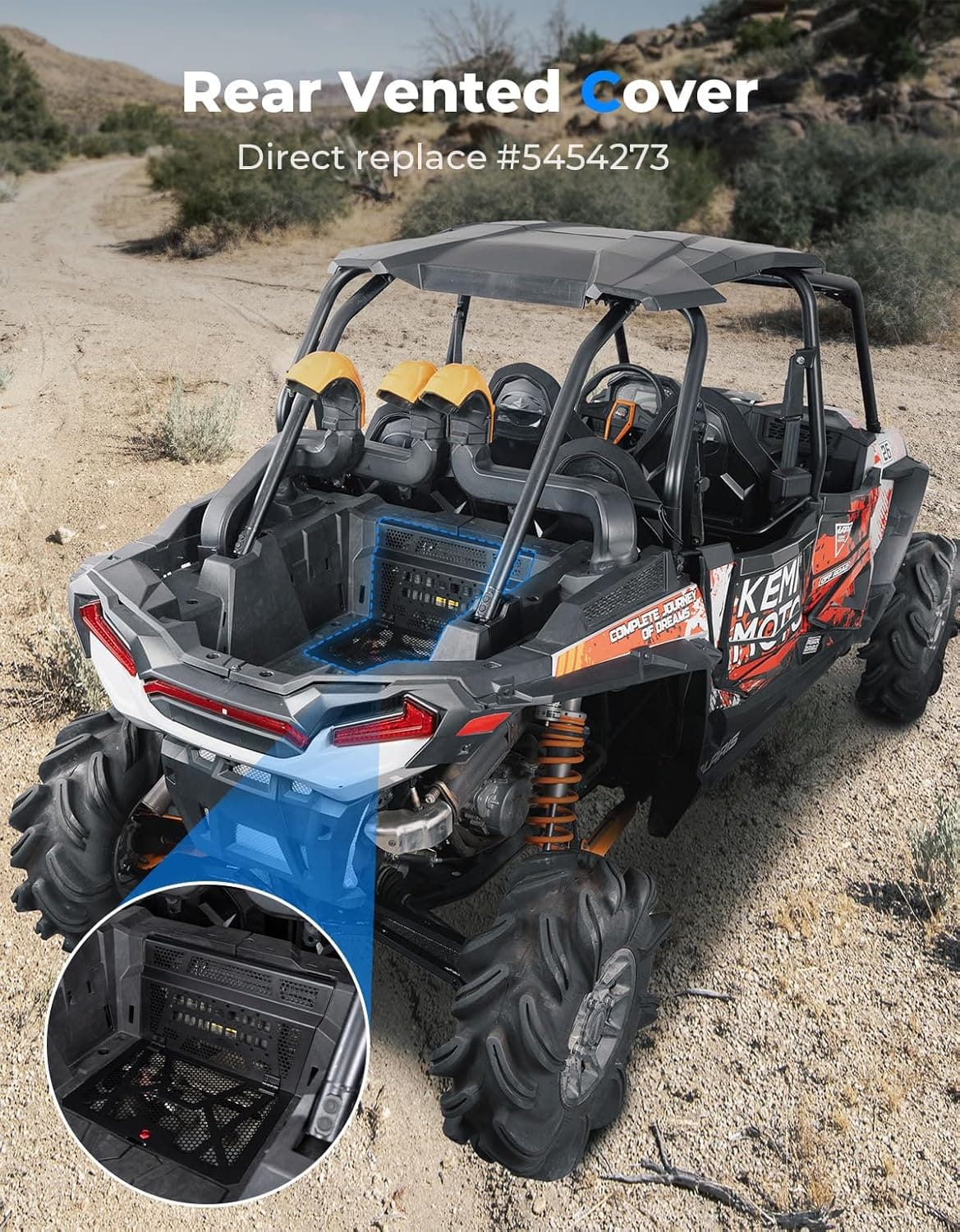 Kemimoto Vented Engine Cover Polaris RZR XP 1000 XP Turbo