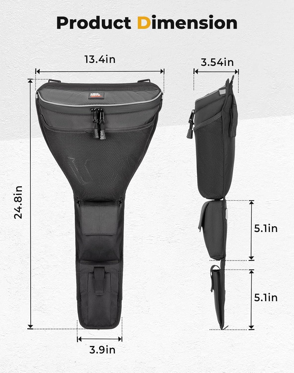 Kemimoto Storage Bag with Cup Holder for RZR XP1000 2024‑2025