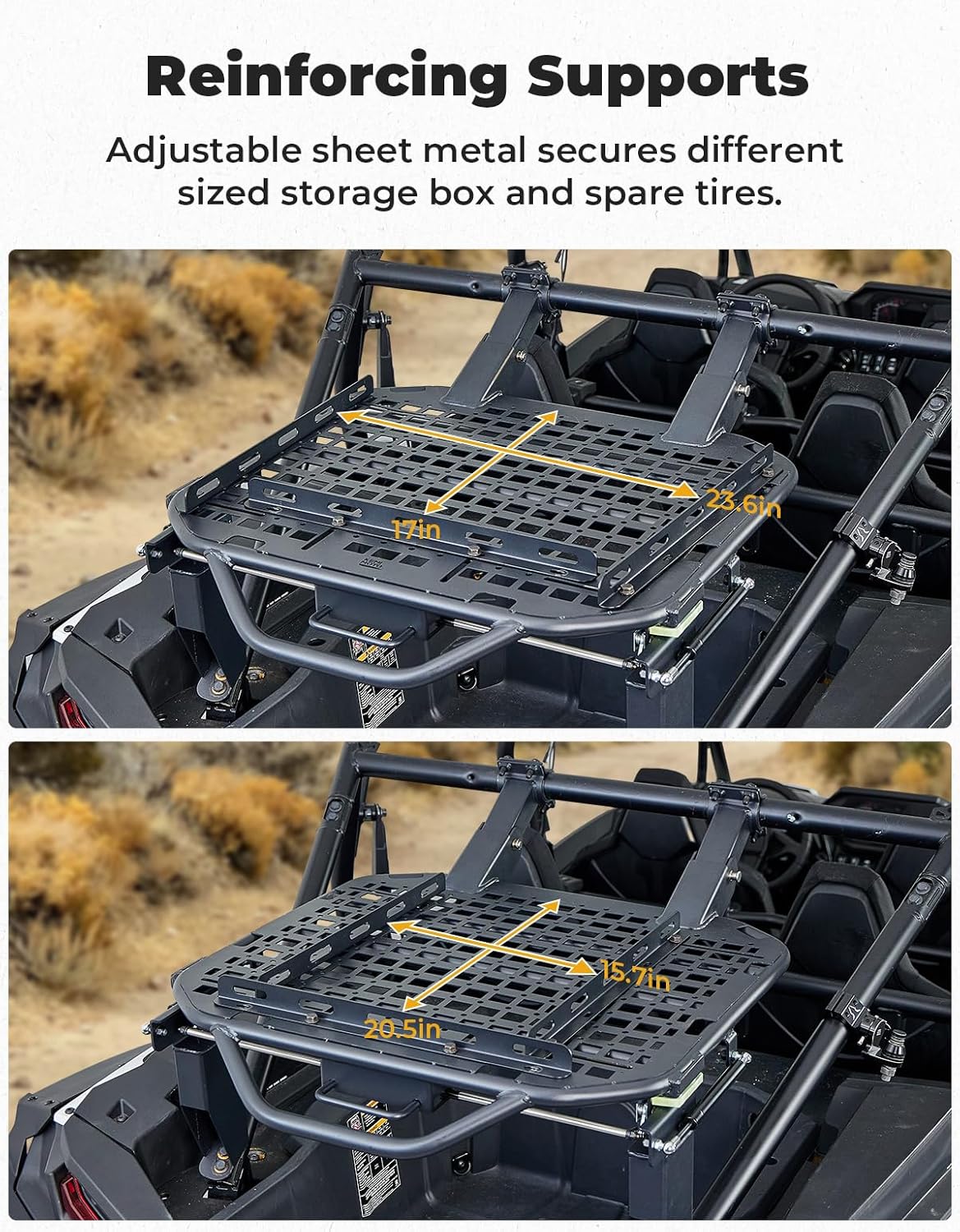 Kemimoto UTV Tire Carrier for Polaris RZR XP 1000 2024-2026