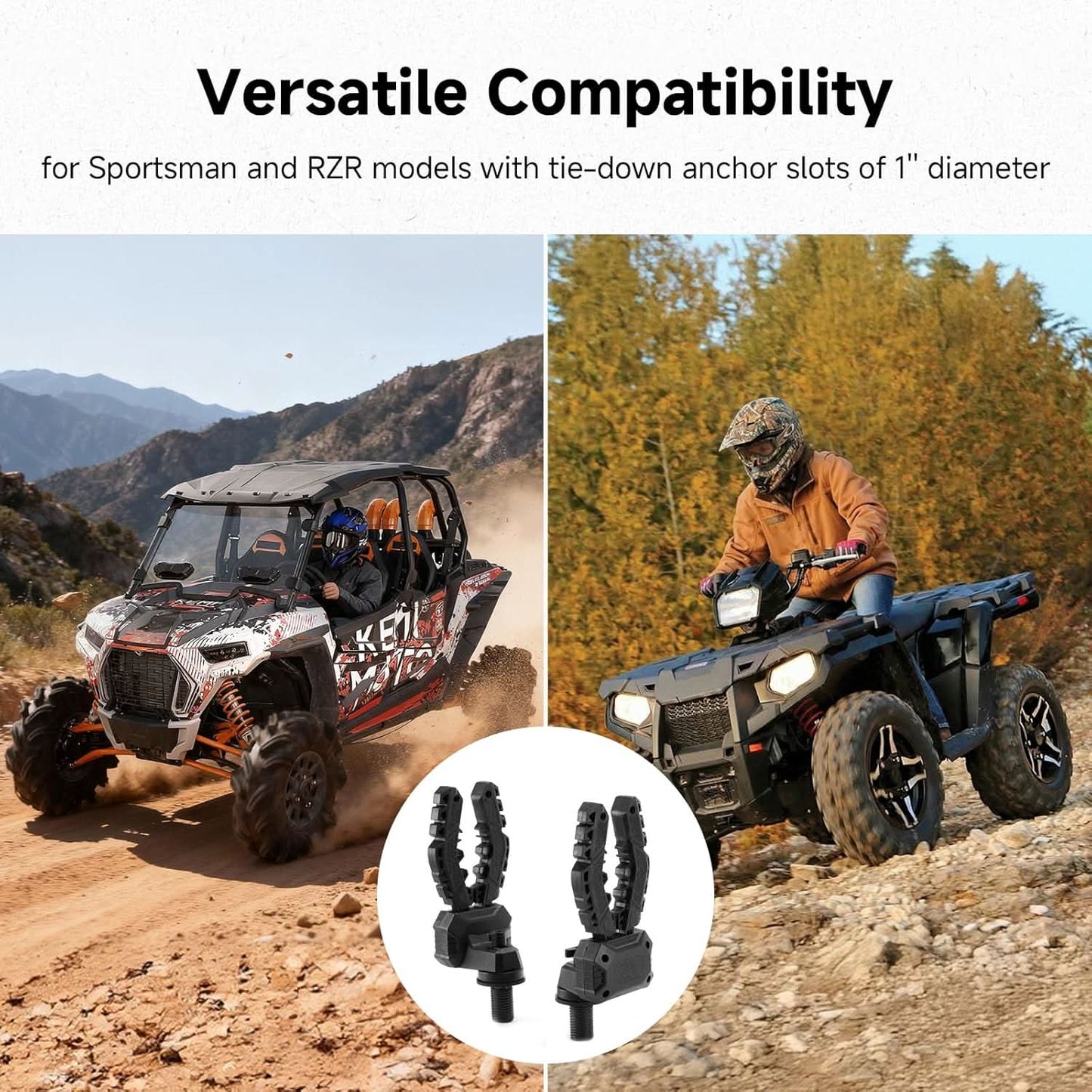 Kemimoto Hunting Tool Holder Single Rack for Sportsman and RZR
