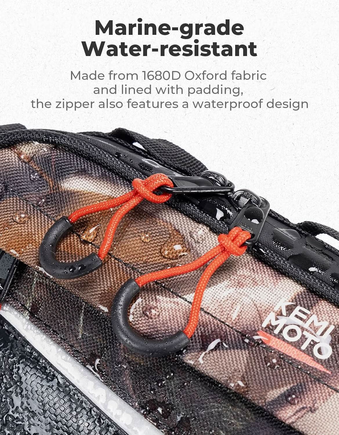 Kemimoto UTV Roll Cage Storage Bag 11" X 5" Camo