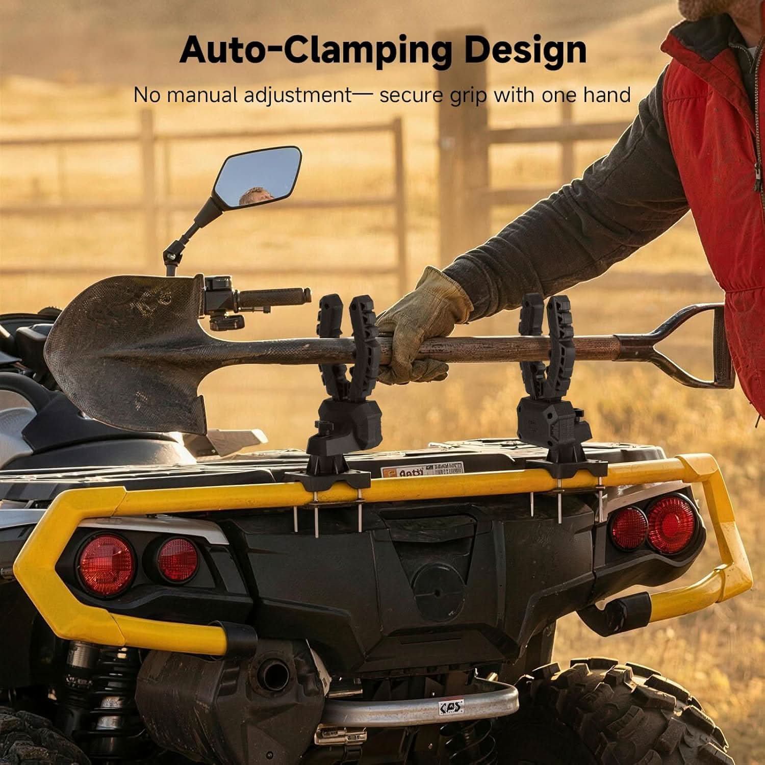 Kemimoto Hunting Tool Holder Gear Mount for UTV/ATV 2-Pack