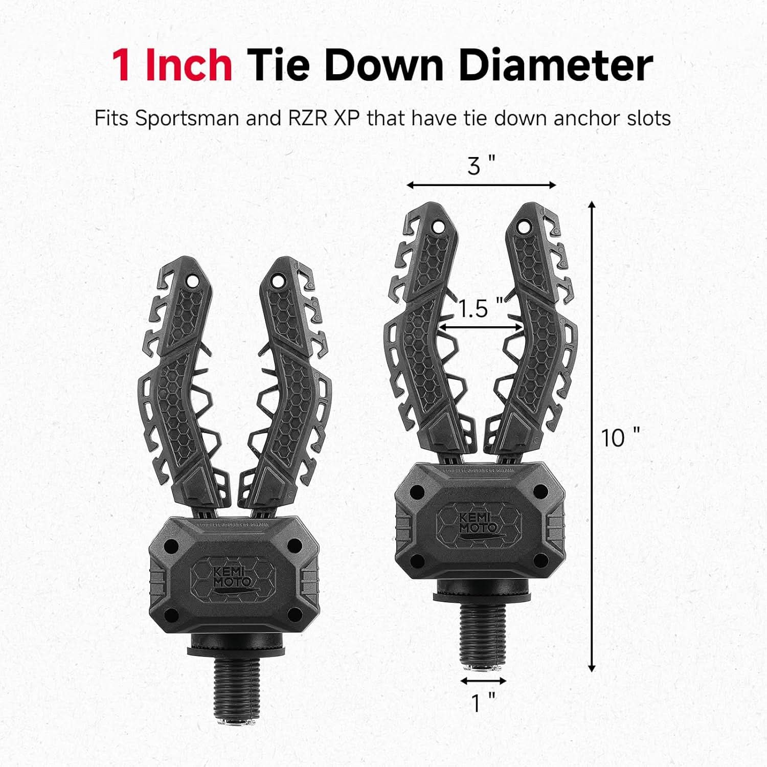 Kemimoto Hunting Tool Holder Single Rack for Sportsman and RZR