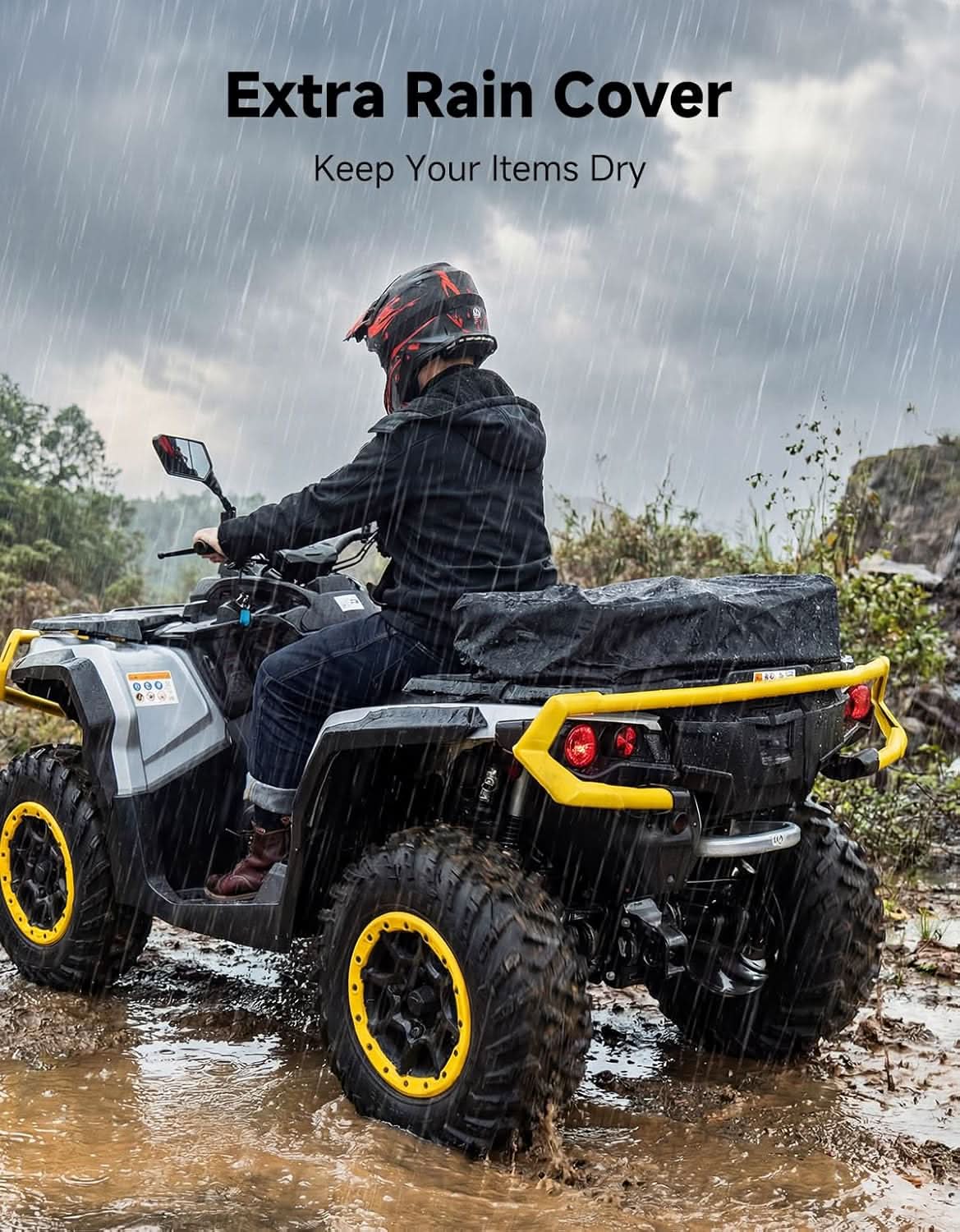 Kemimoto 1680D Oxford Rack Bag for Polaris Sportsman Ranger RZR