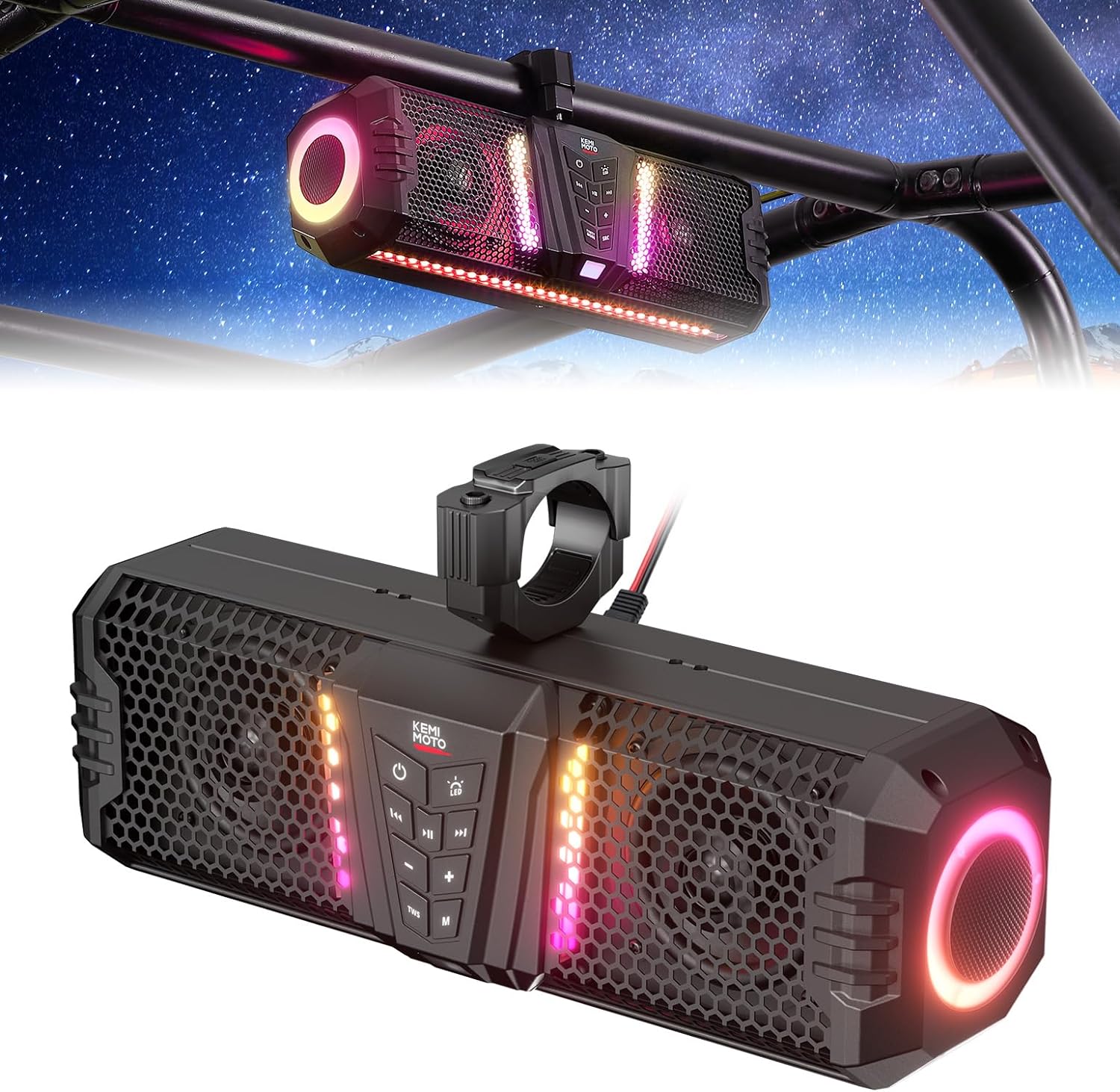 Kemimoto Midnight Sound Bar for Can‑Am Maverick/Trail/Defender 26‑inch Audio