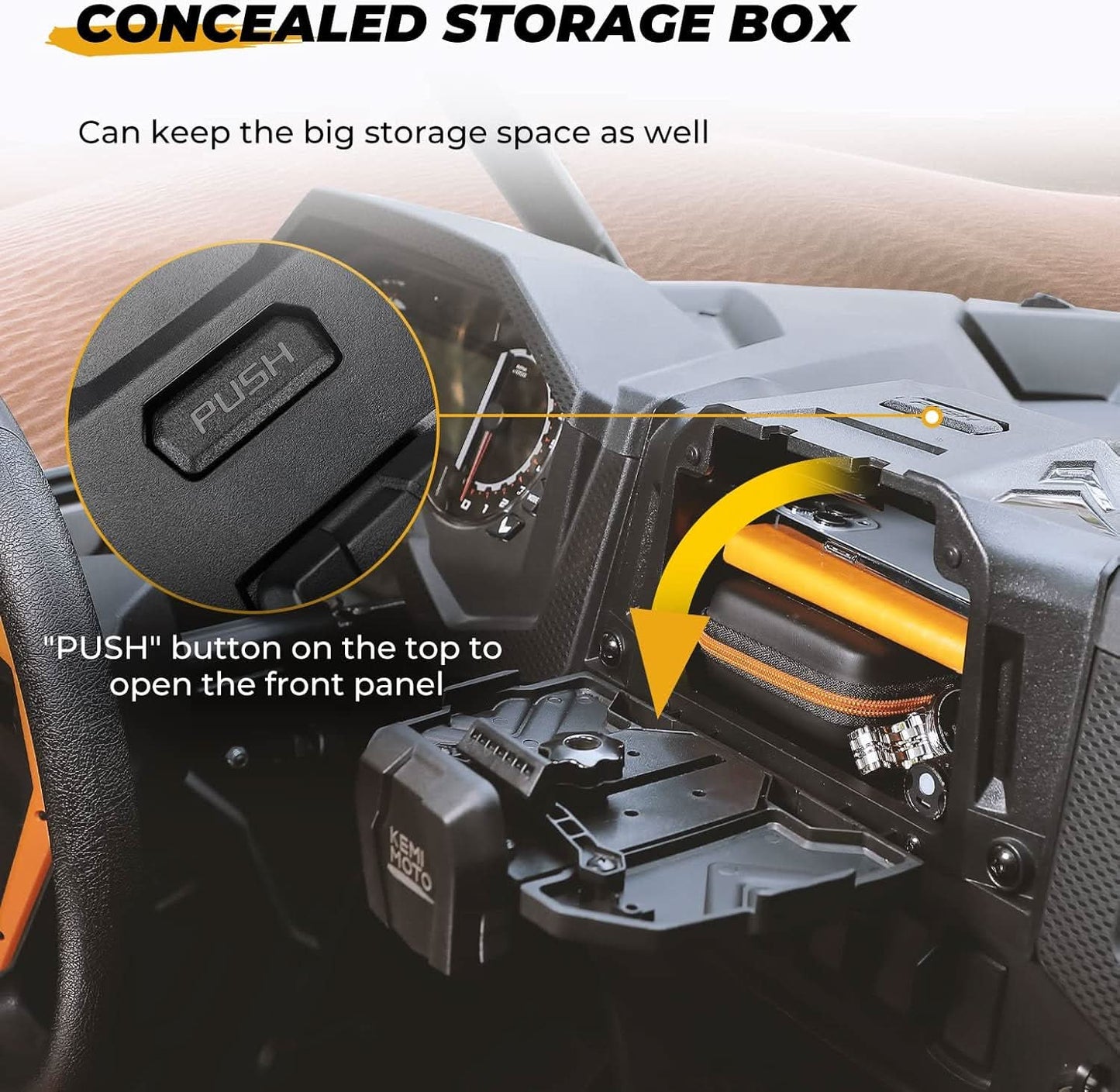 Kemimoto GPS Storage Box HDPE 0.75 Gal for Polaris RZR XP1000