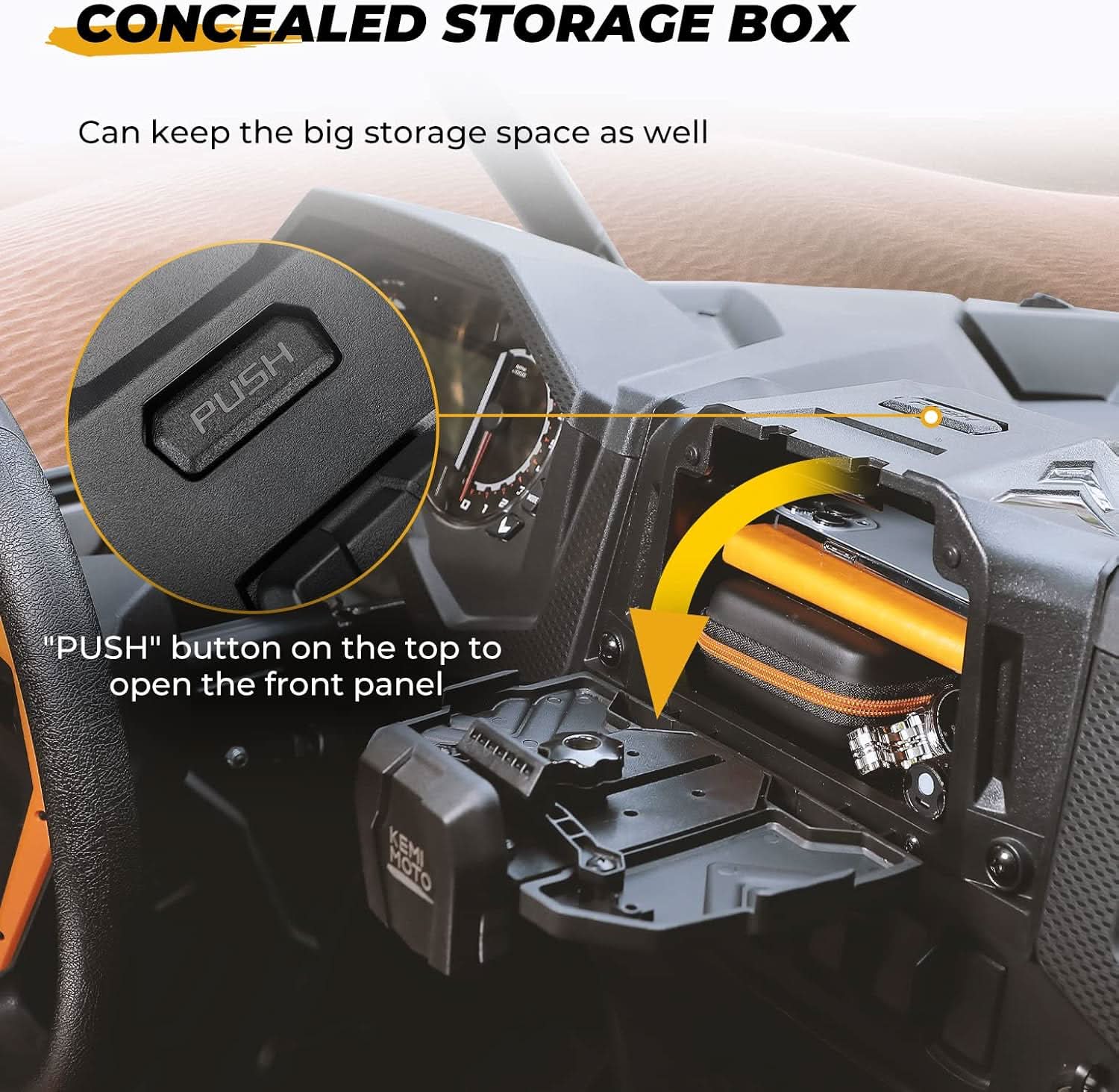 Kemimoto GPS Storage Box HDPE 0.75 Gal for Polaris RZR XP1000