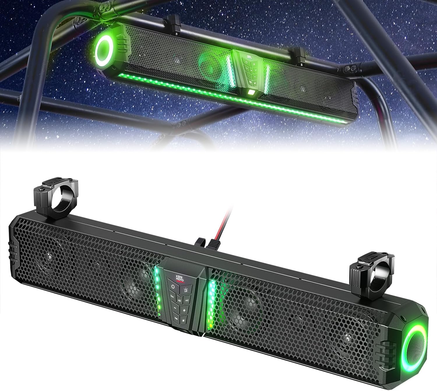 Kemimoto Midnight 60 UTV Sound Bar with 200+ Lighting Modes
