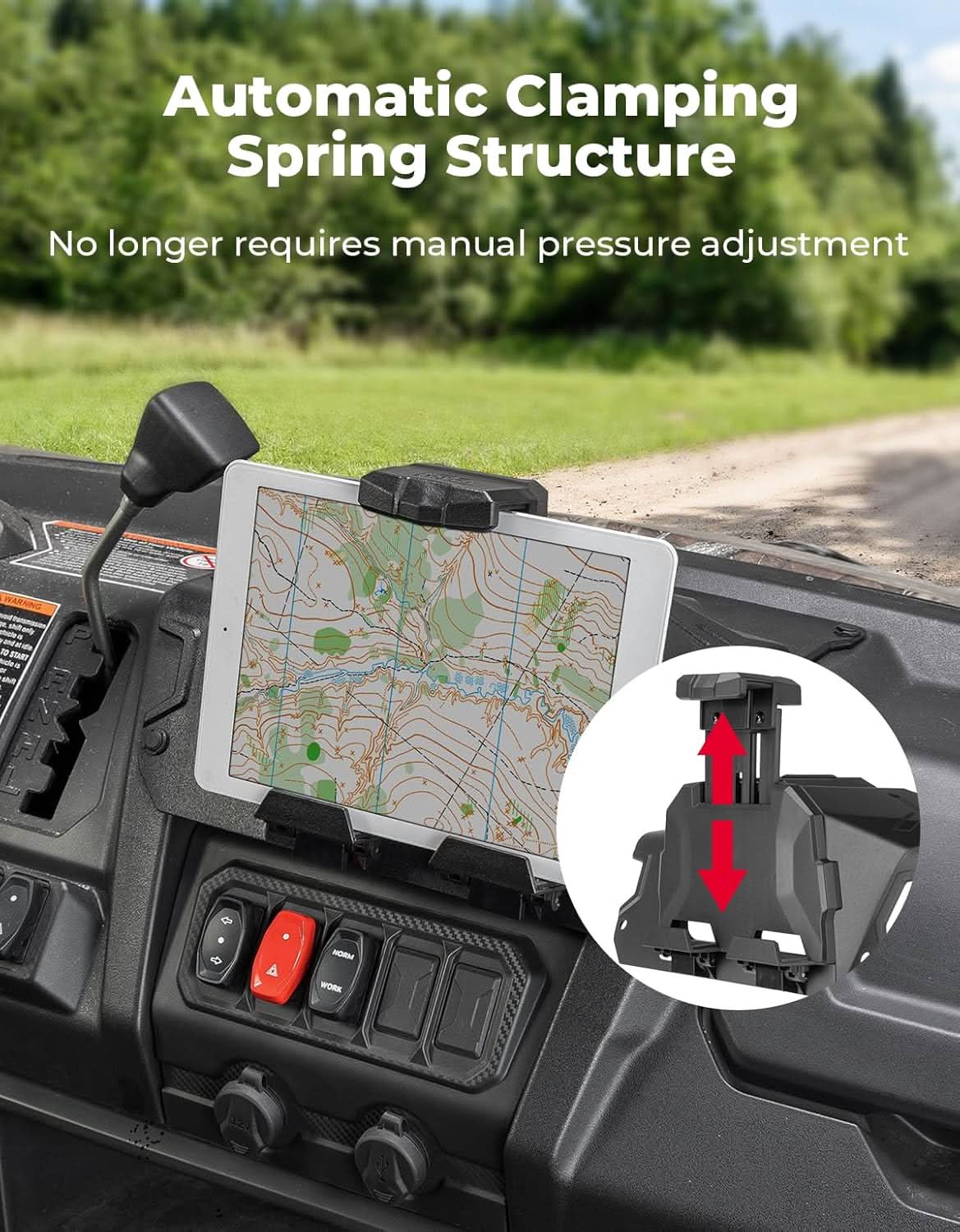 Kemimoto UTV Tablet Holder for CFMOTO Uforce 1000/1000 XL